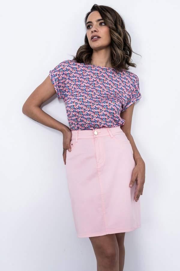FALDA BASIC 5B ROSA