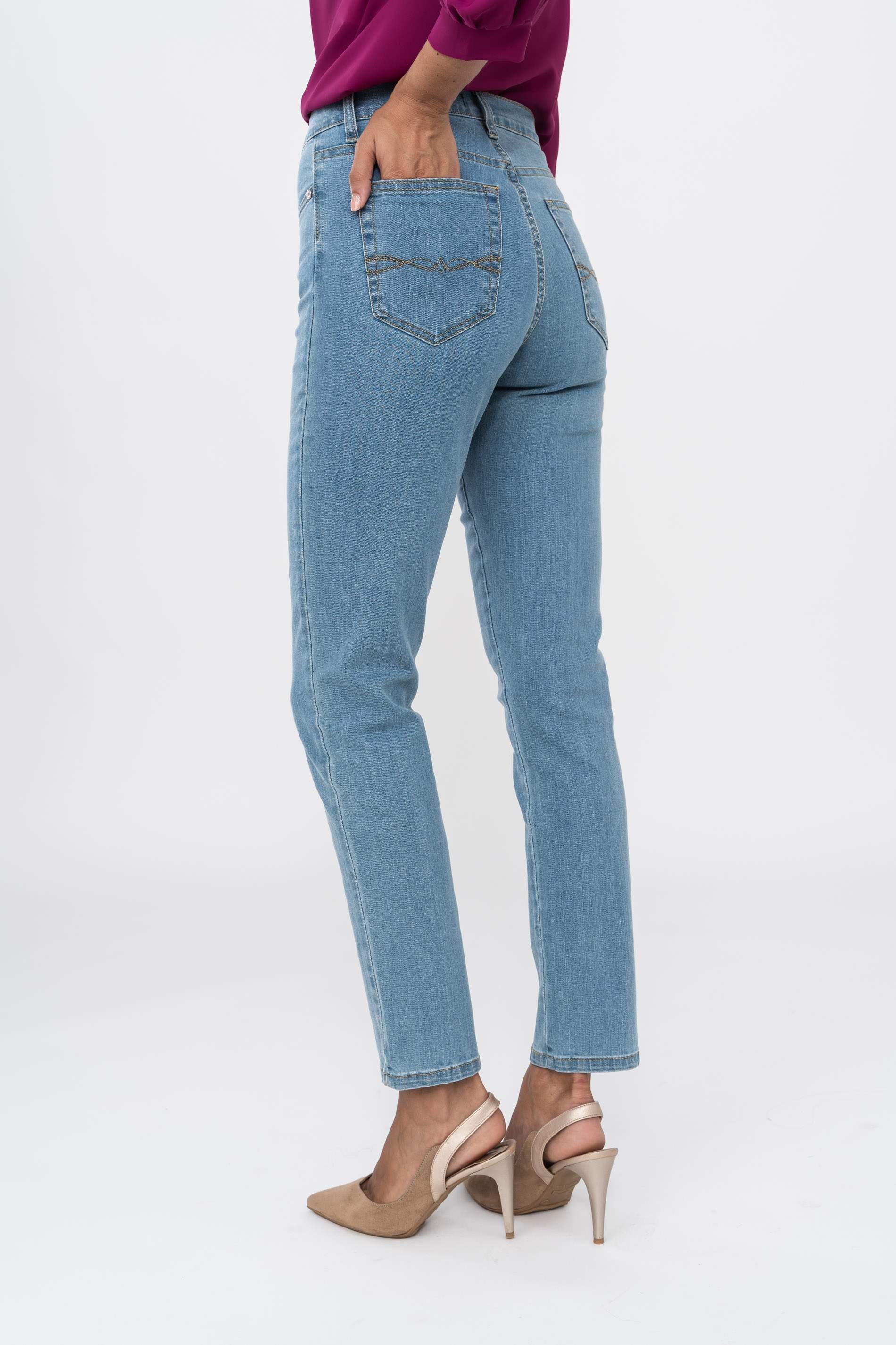 PANTALON VAQURO BASICO CELESTE