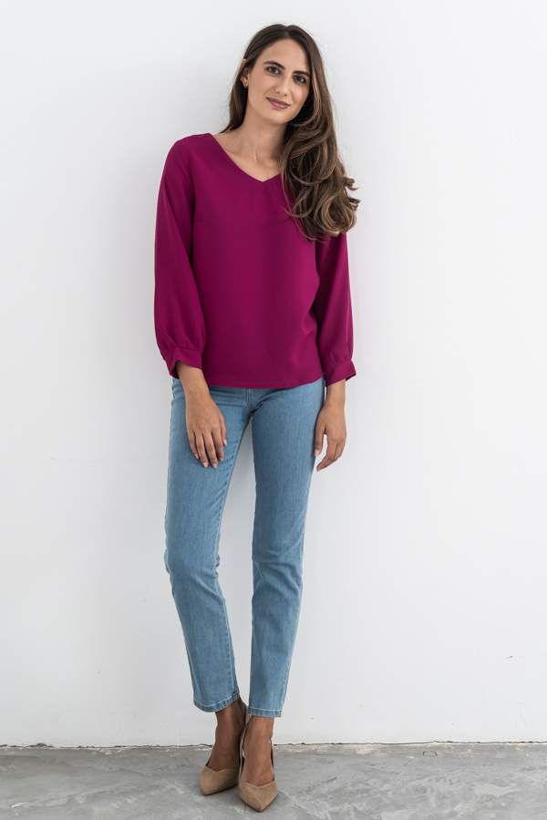 PANTALON VAQURO BASICO CELESTE
