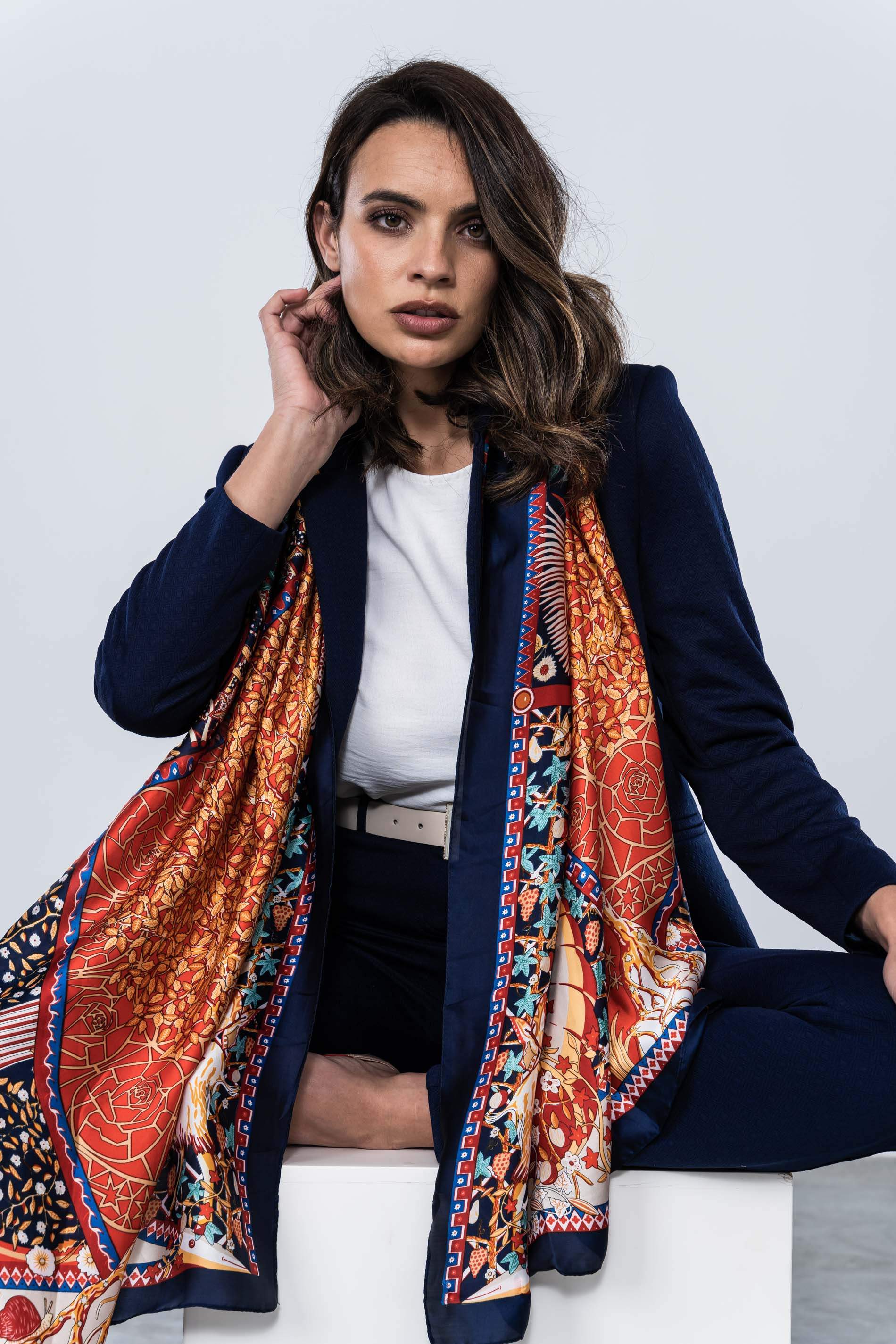 FOULARD EFECTO SEDA MIL HOJAS