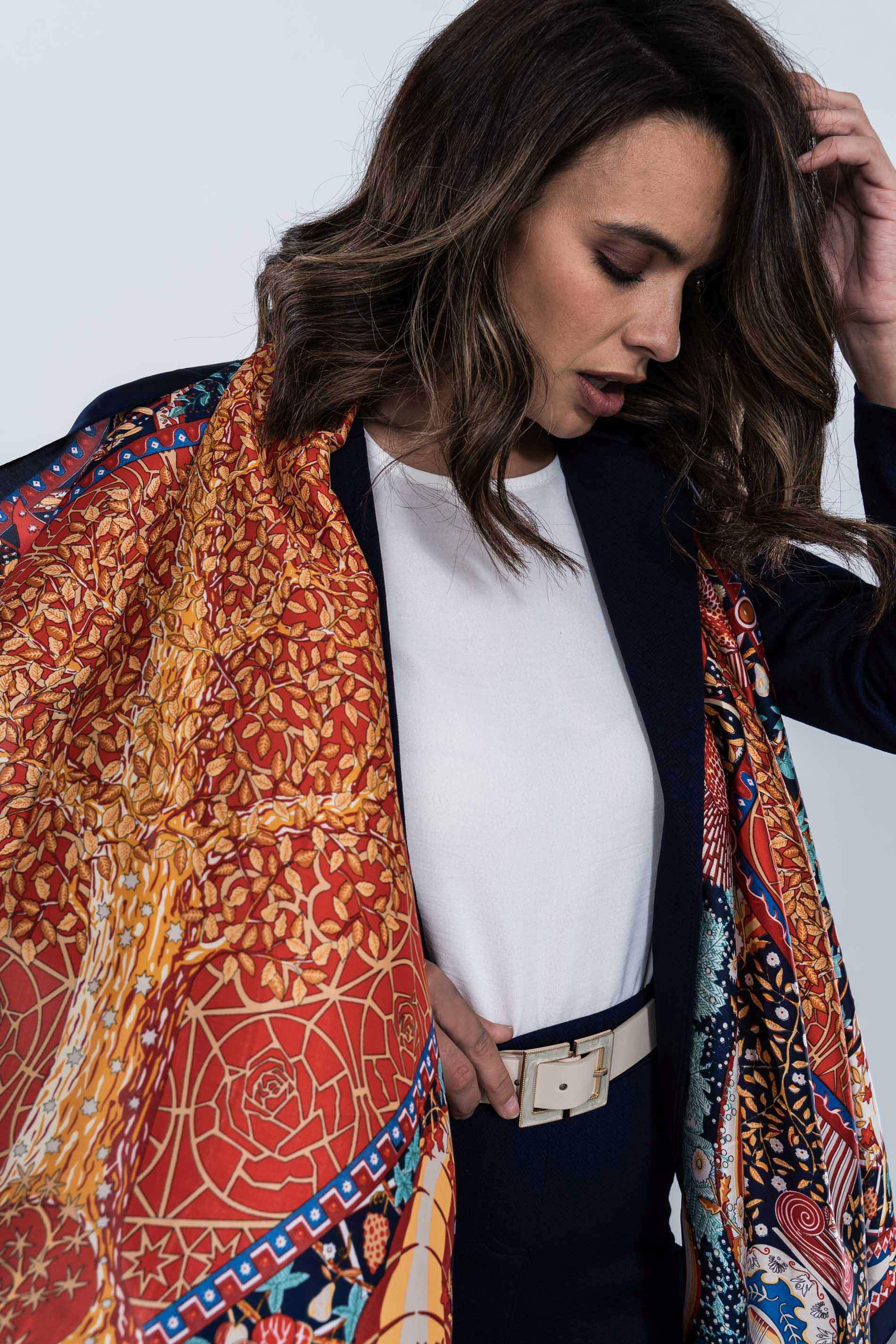 FOULARD EFECTO SEDA MIL HOJAS