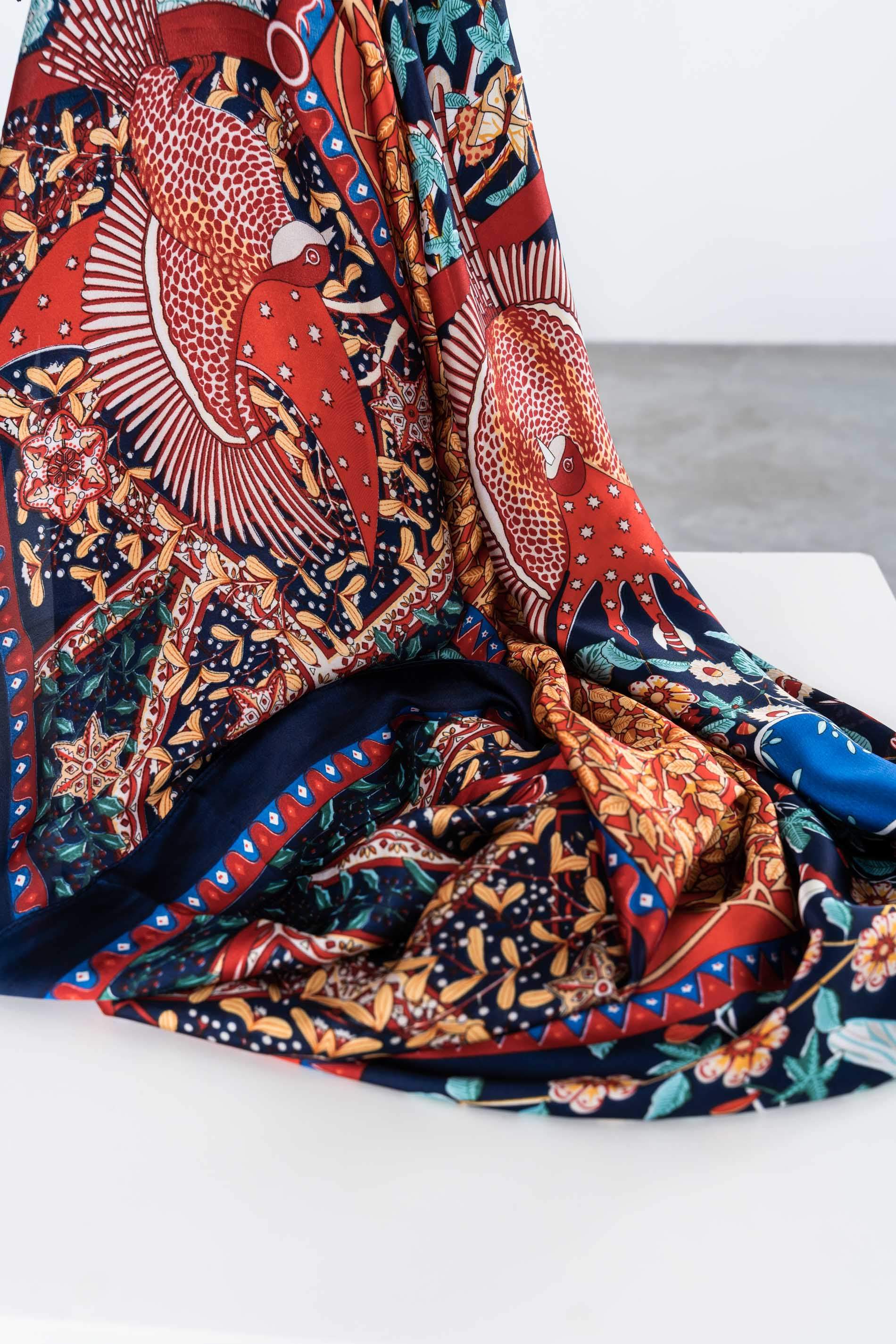 FOULARD EFECTO SEDA MIL HOJAS