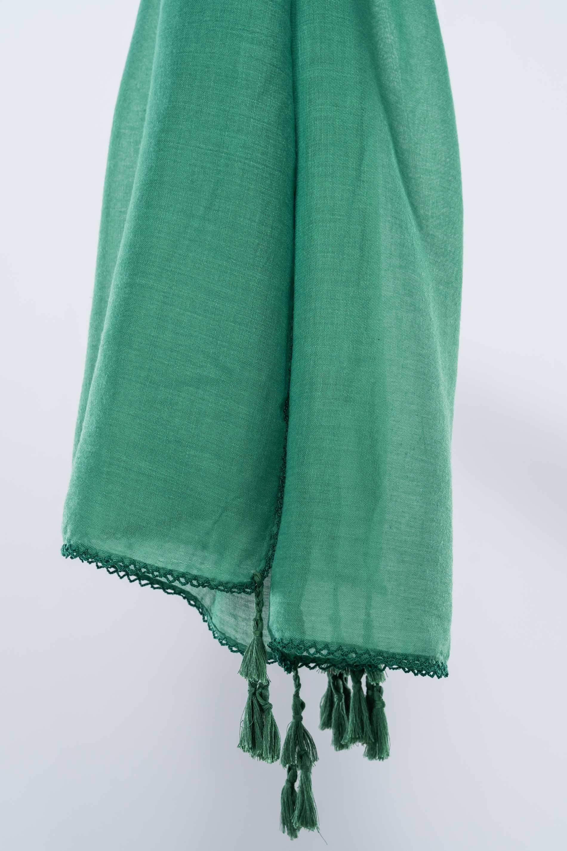 FOULARD LISO POMPONES