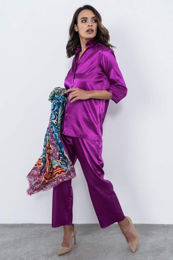 PANTALON ANCHO SATEN BUGANVILLA