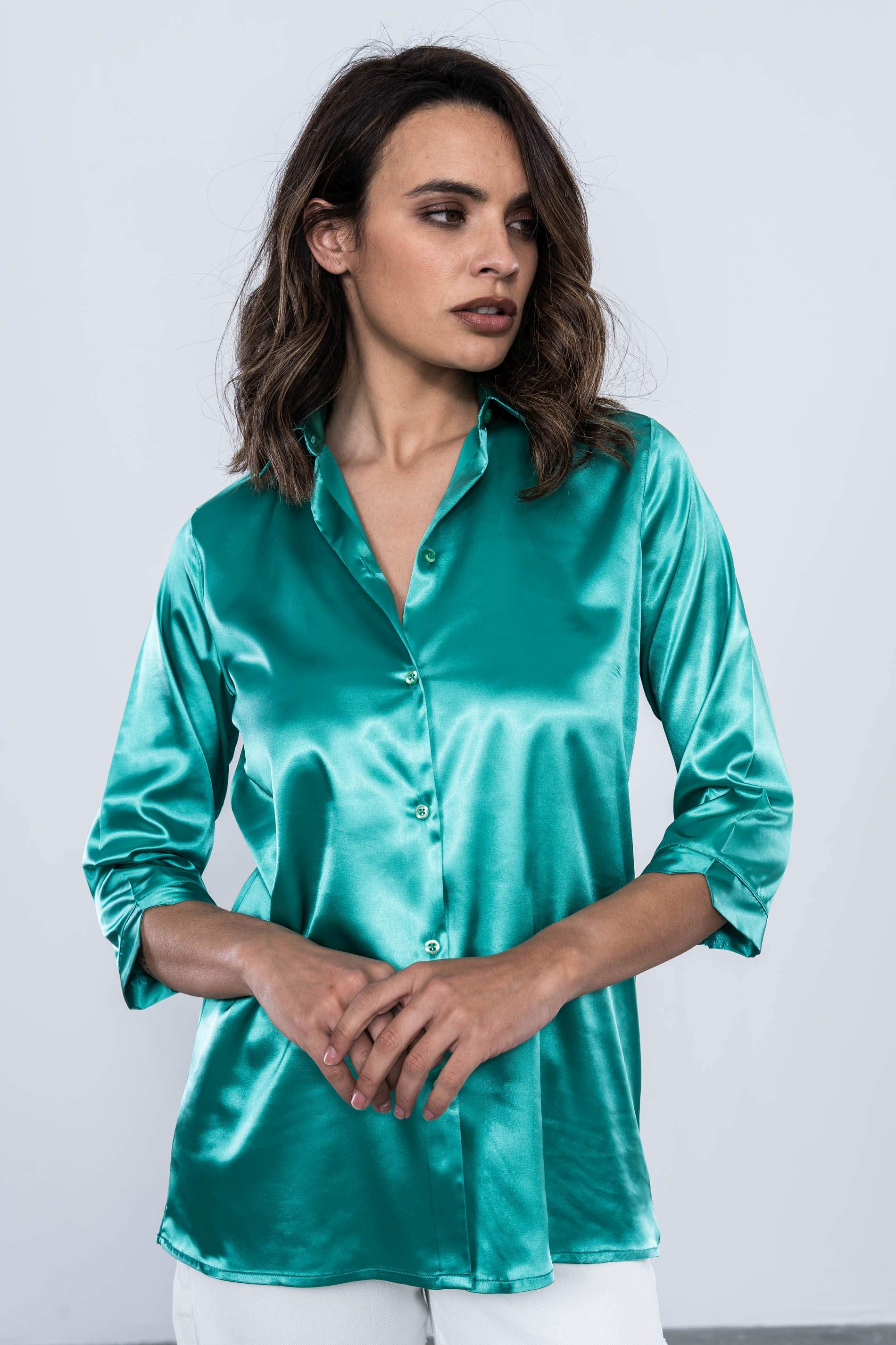 BLUSON SATINADO ESMERALDA
