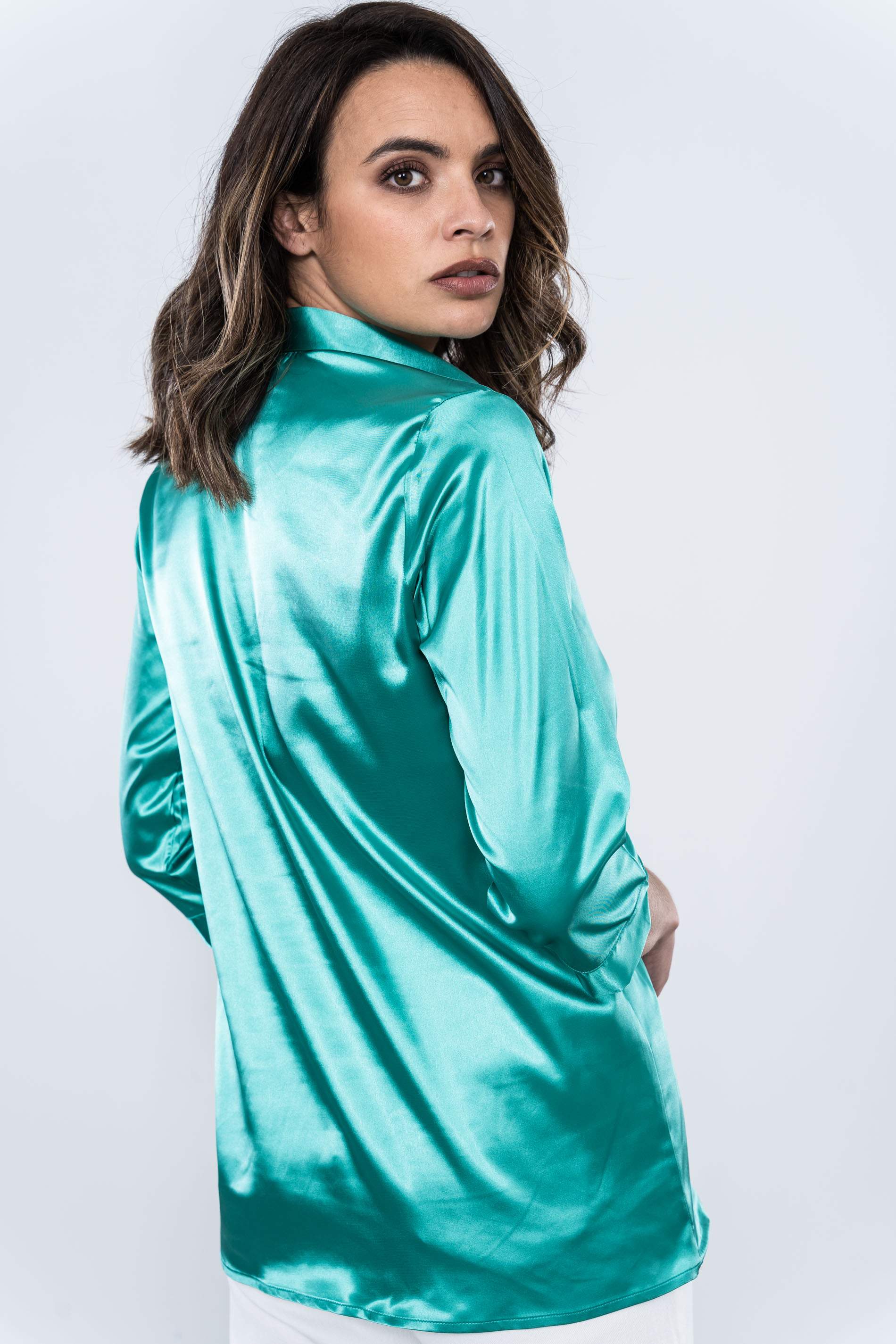BLUSON SATINADO ESMERALDA