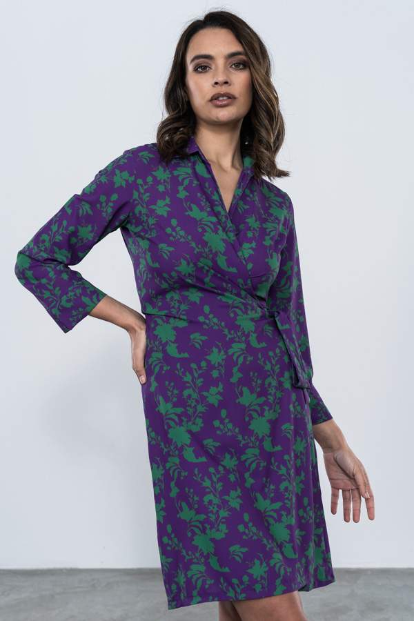 VESTIDO ENVOLVENTE HOJAS