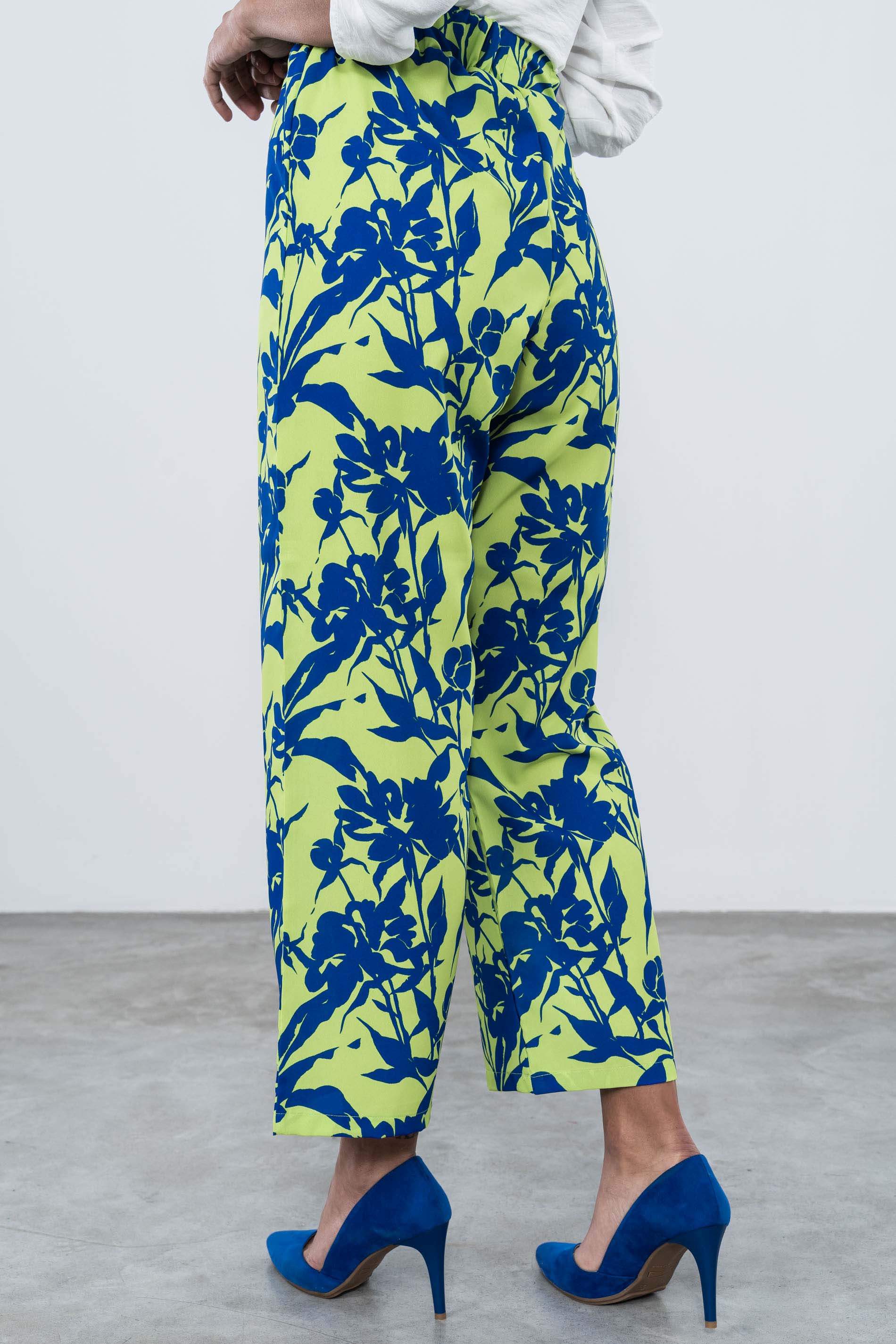 PANTALON ANCHO ESTAMPADO BICOLOR