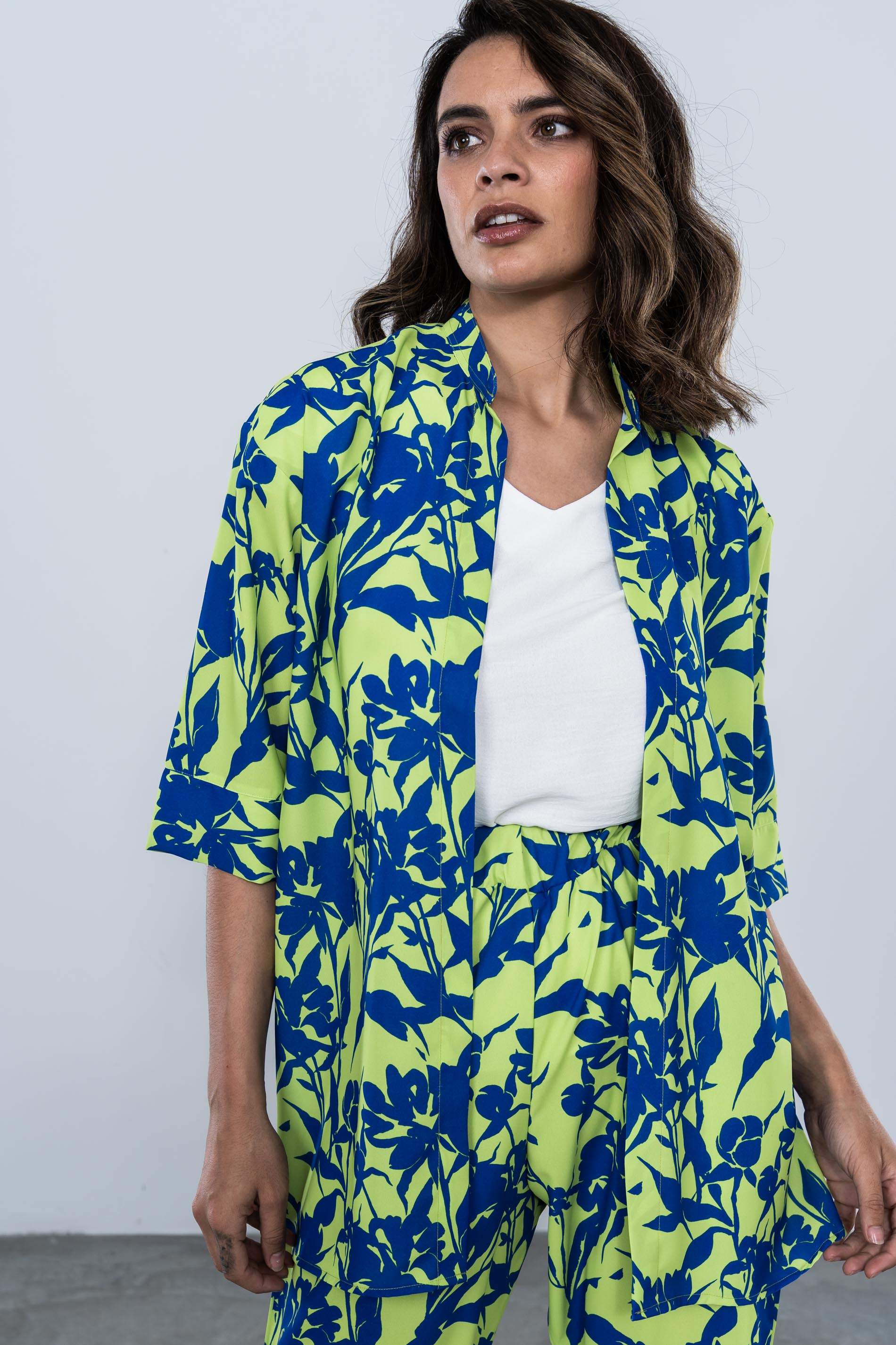 CHAQUETA HOLGADA BICOLOR