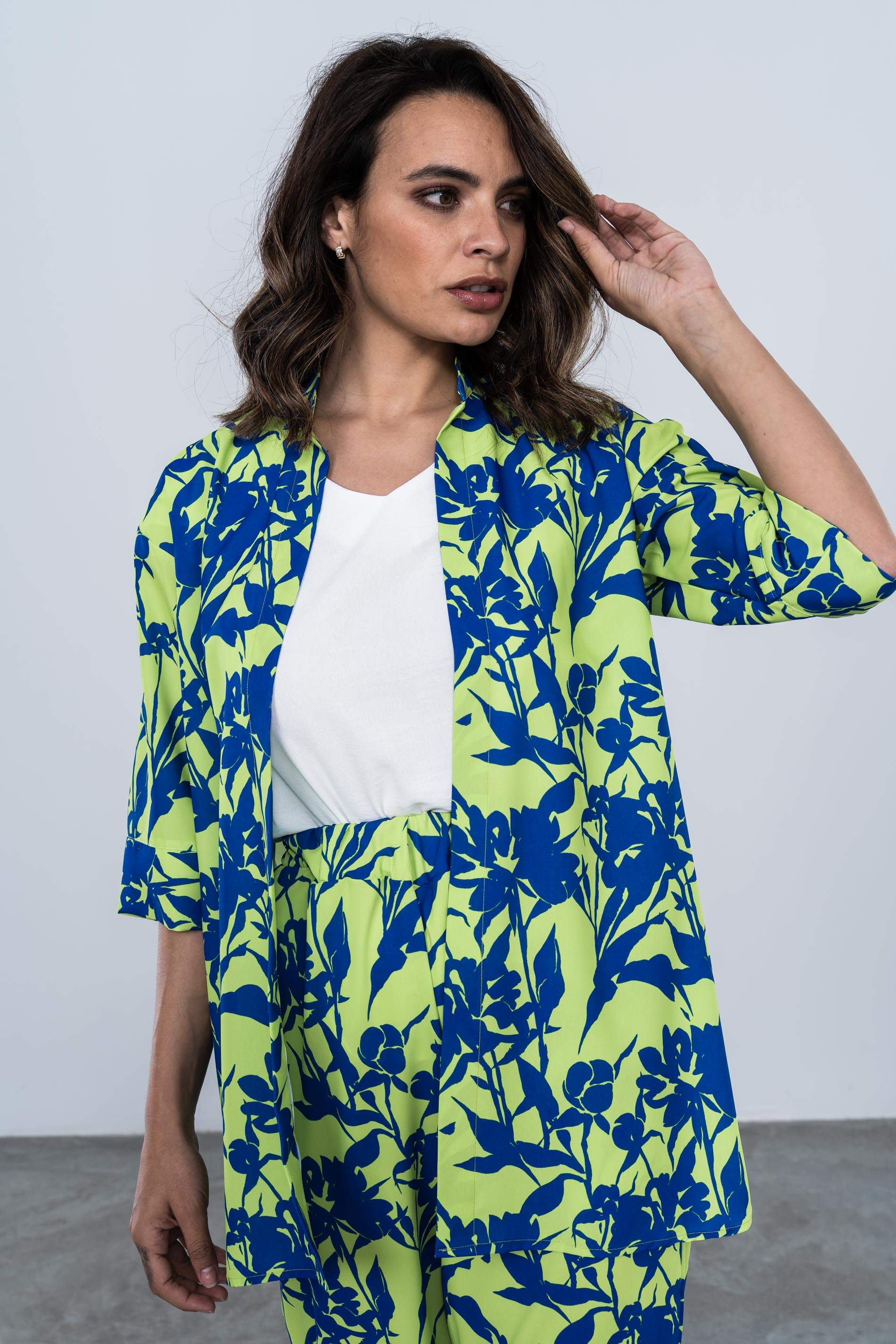 CHAQUETA HOLGADA BICOLOR
