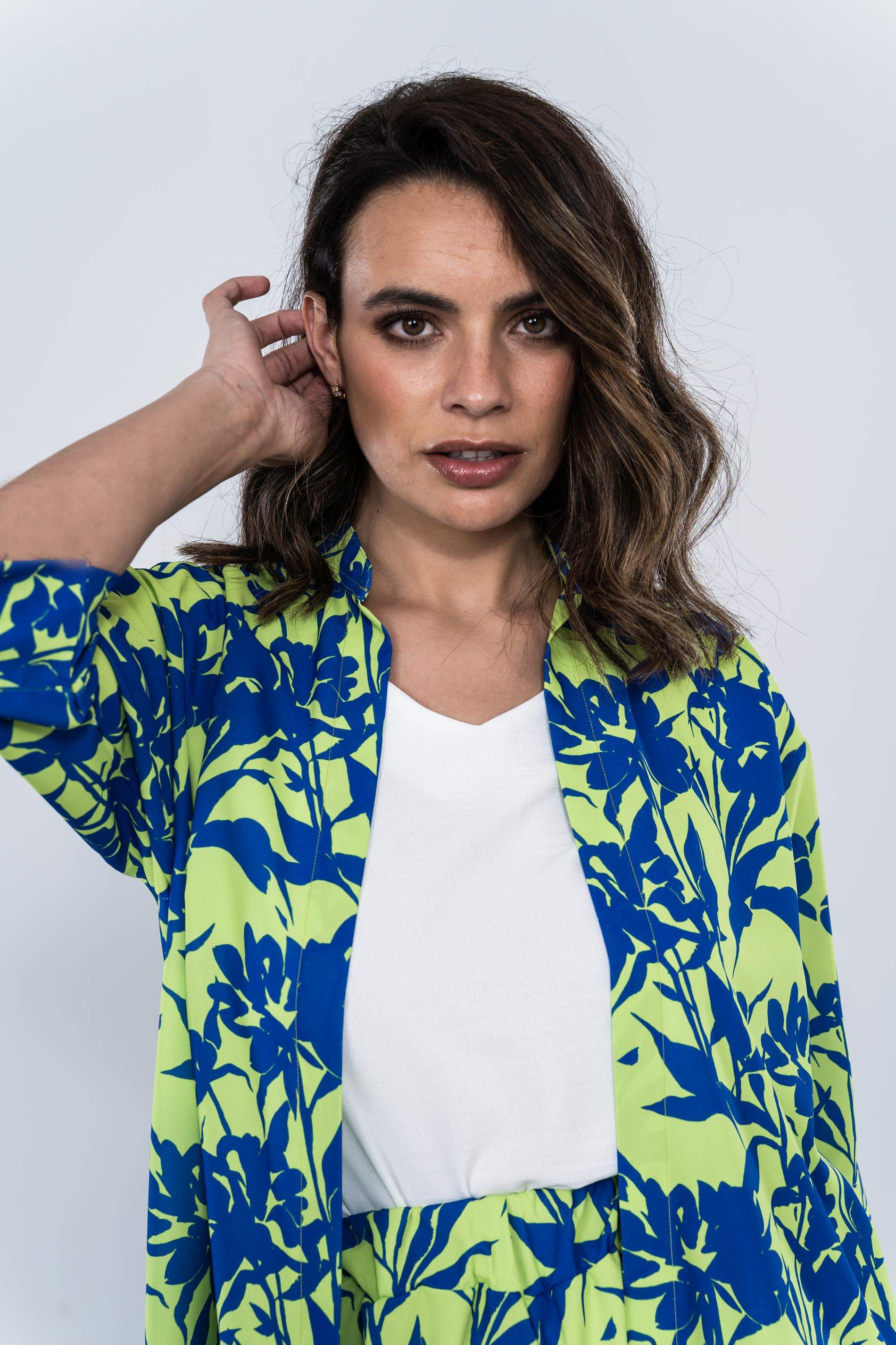 CHAQUETA HOLGADA BICOLOR