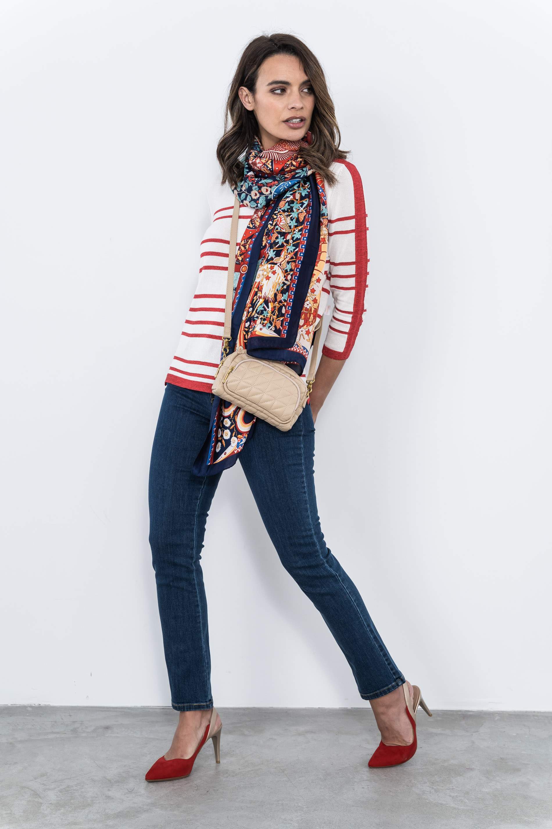 JERSEY RAYAS LUREX CORAL