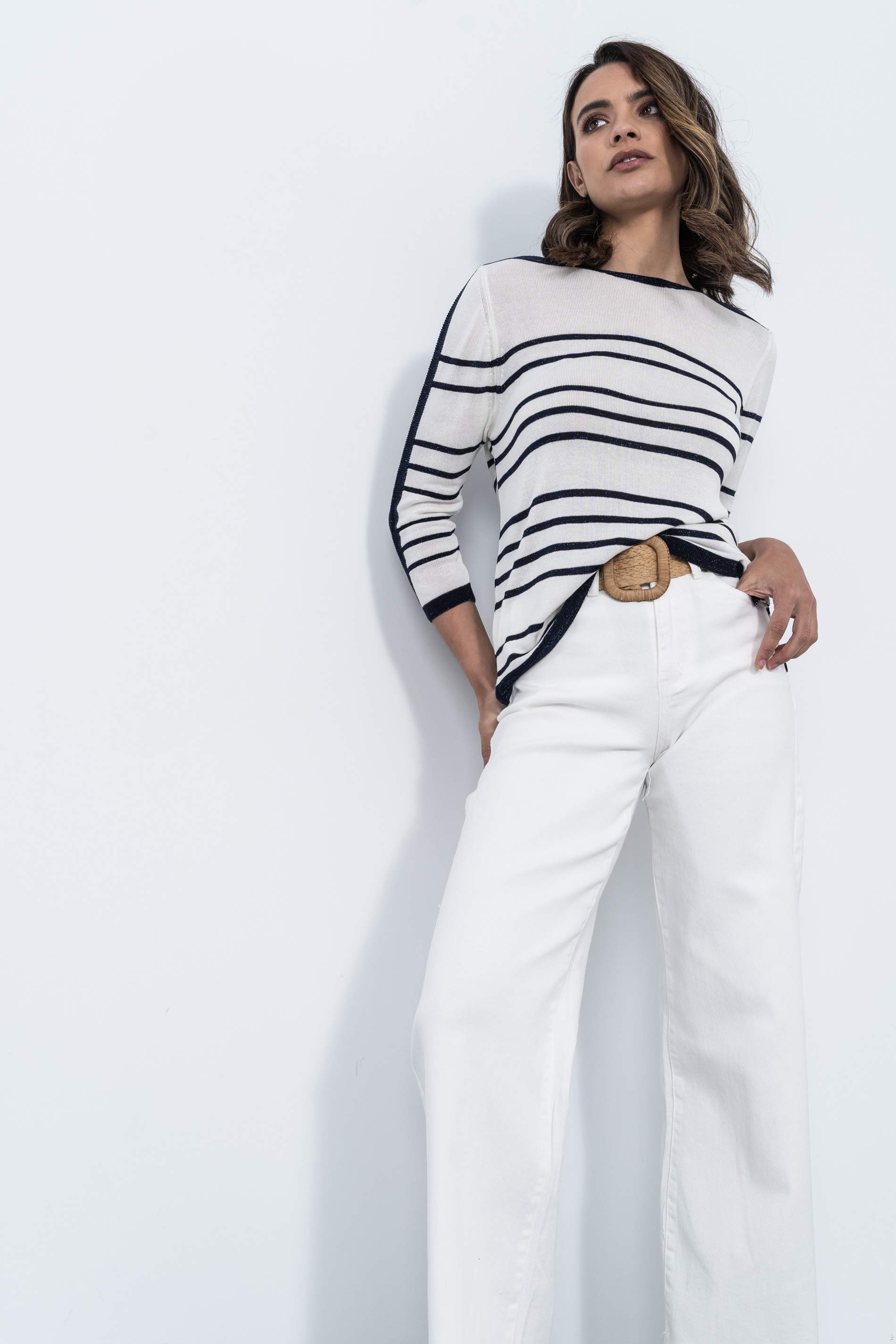 JERSEY RAYAS LUREX MARINO 