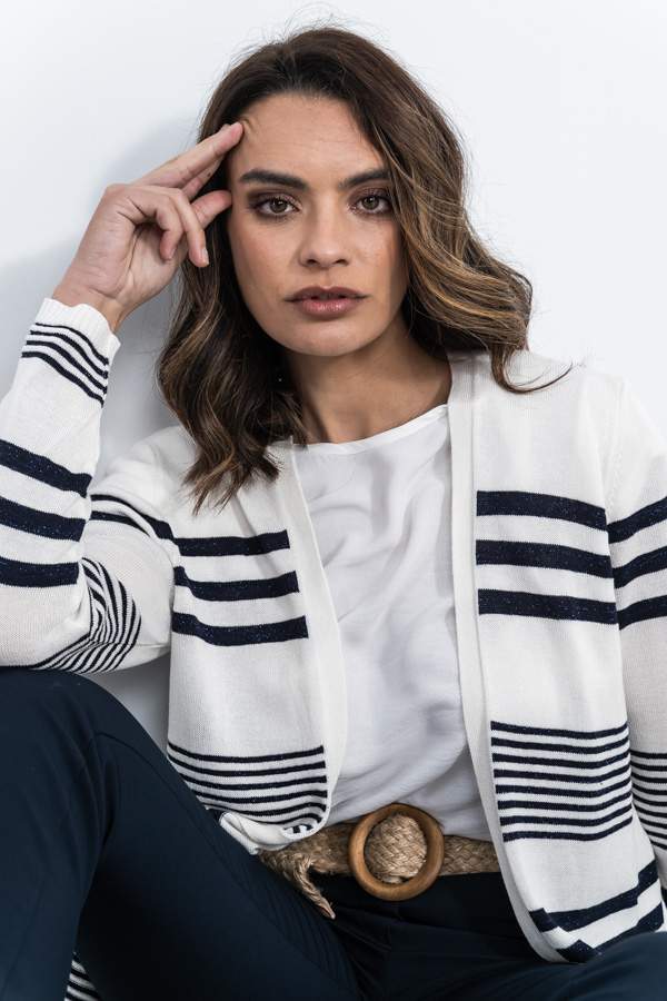 CHAQUETA RAYAS COMBINADAS