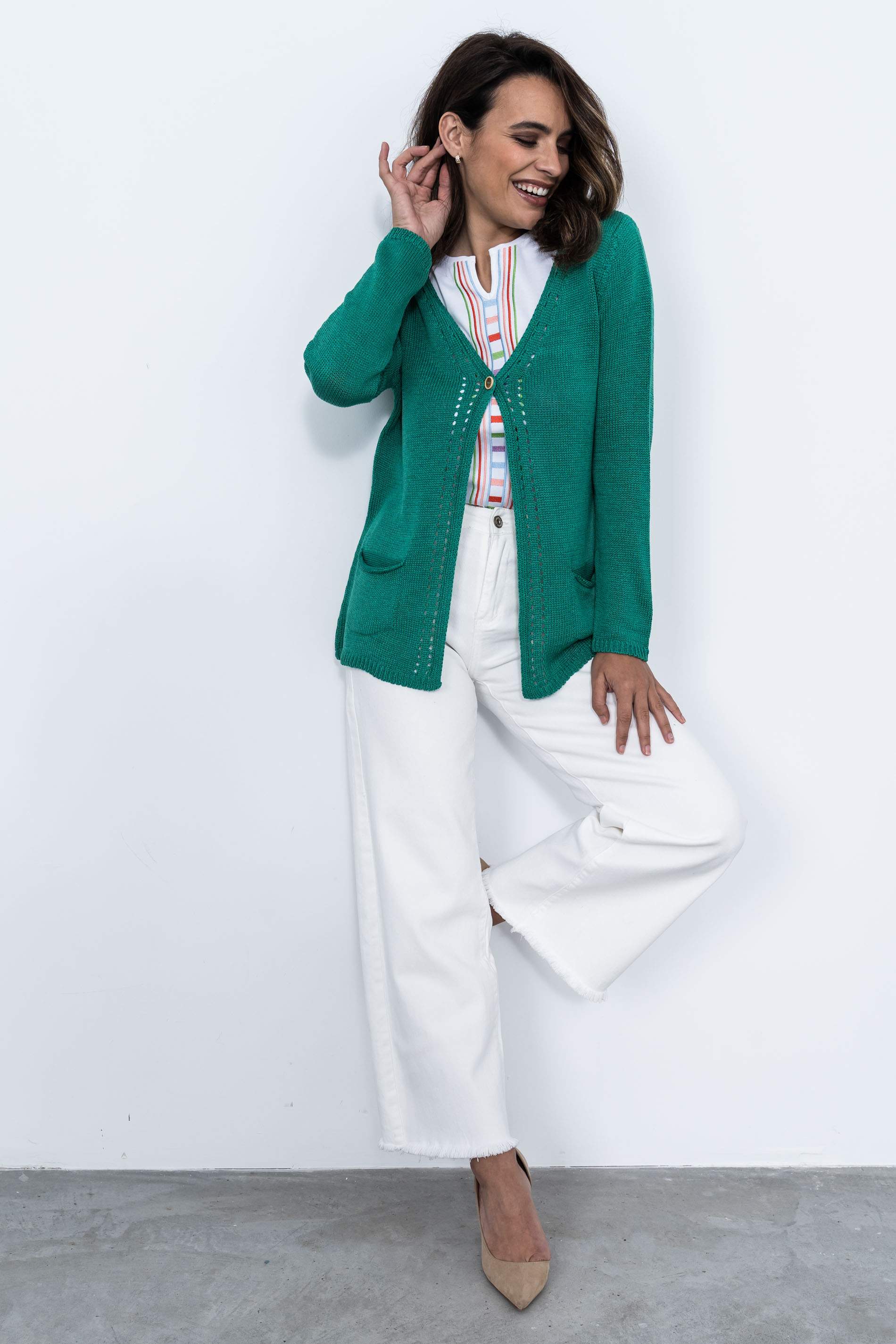 CHAQUETA CALADOS BOLSILLOS VERDE