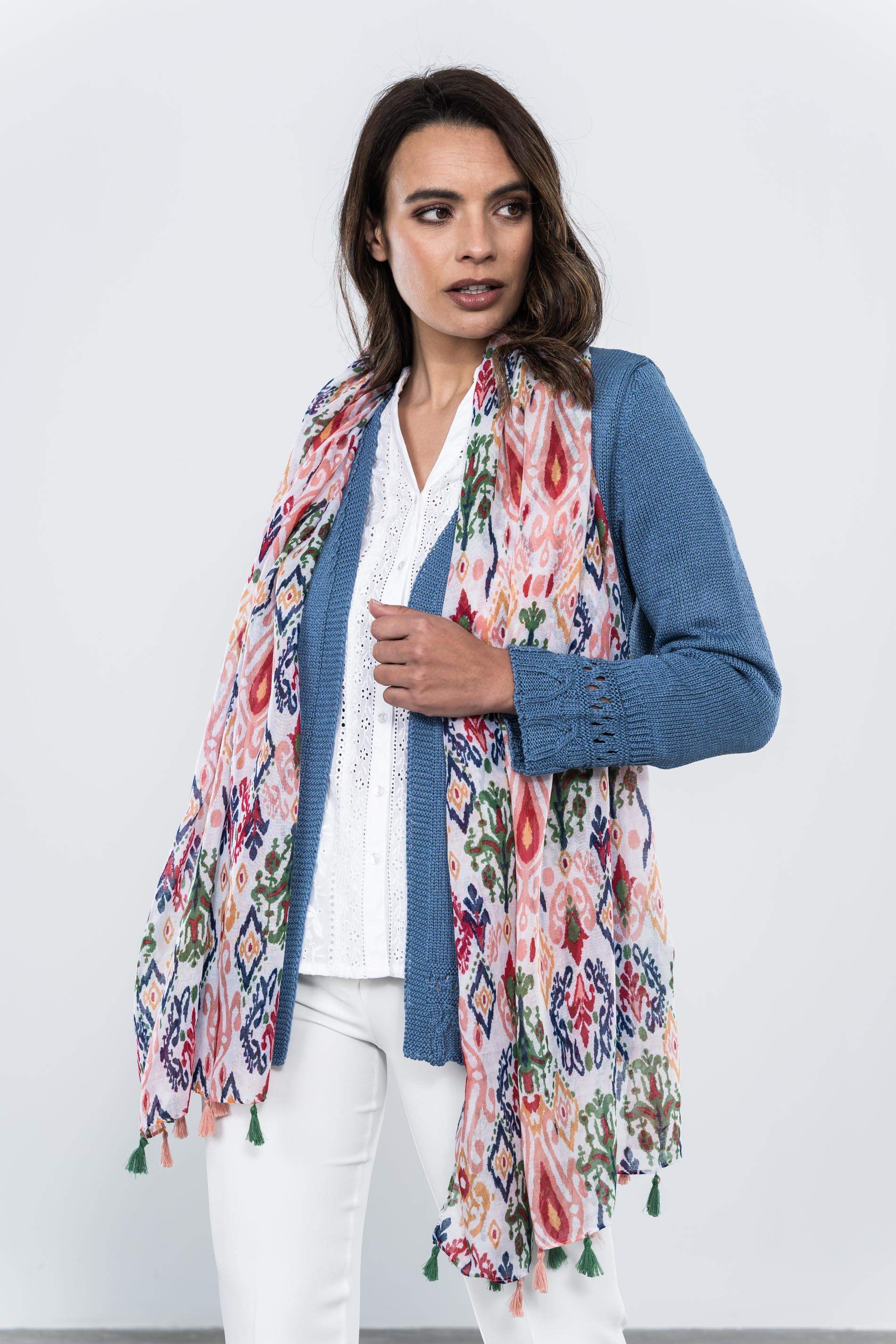 CHAQUETA DETALLES CENEFAS INDIGO