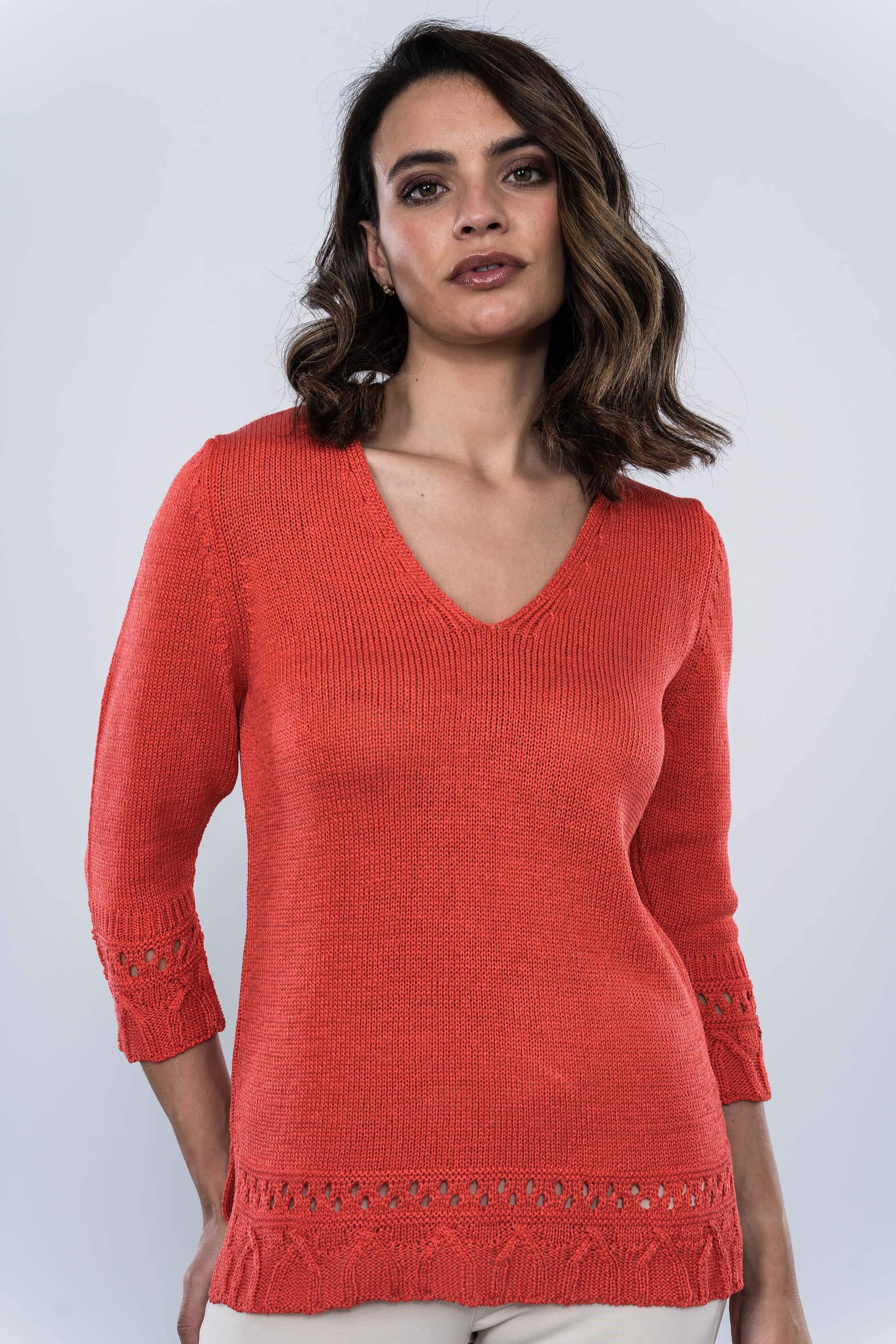 JERSEY DETALLE CENEFAS CORAL