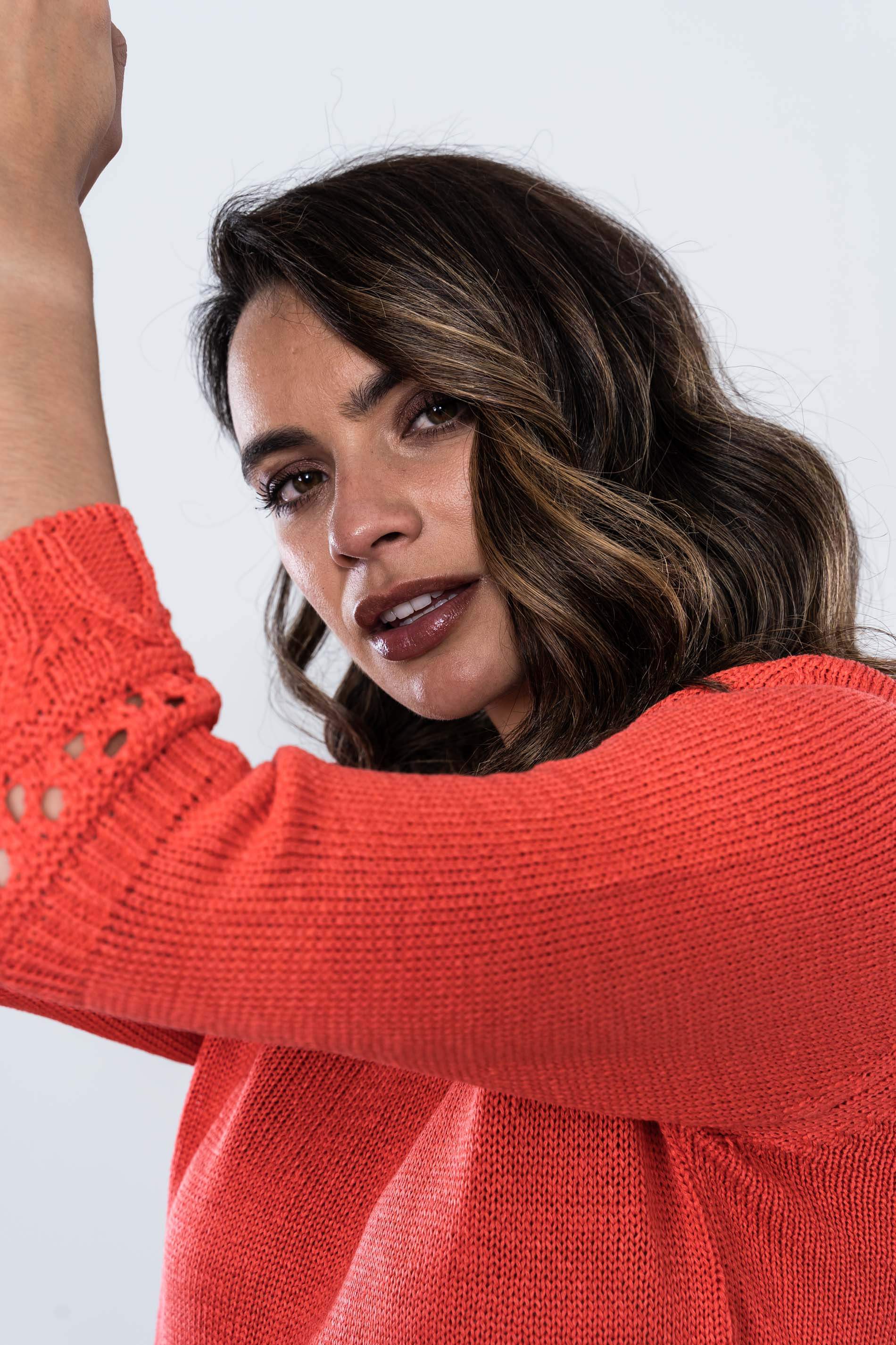 JERSEY DETALLE CENEFAS CORAL