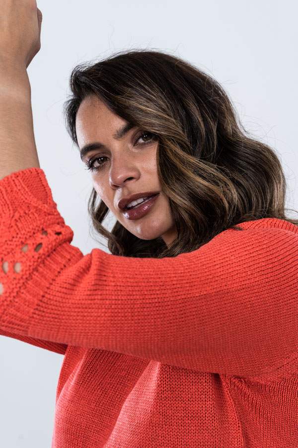JERSEY DETALLE CENEFAS CORAL