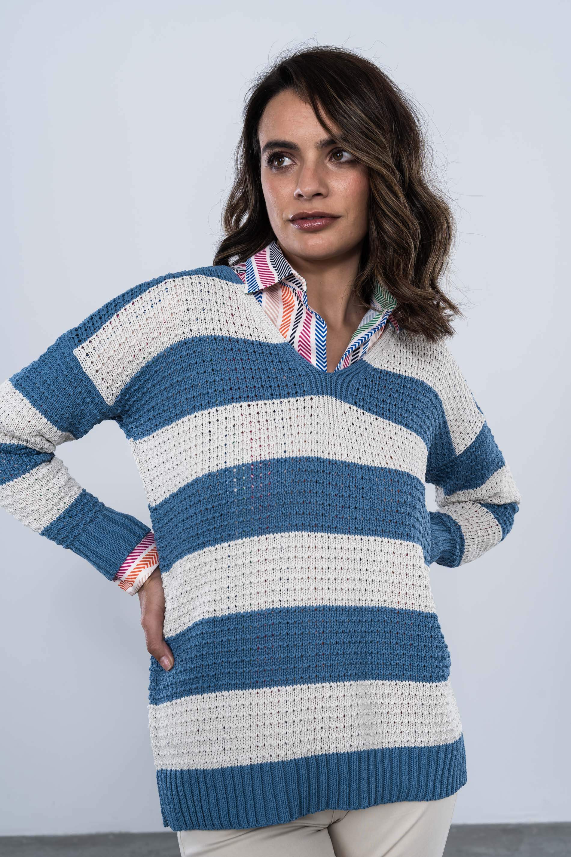 JERSEY RAYAS CALADOS INDIGO