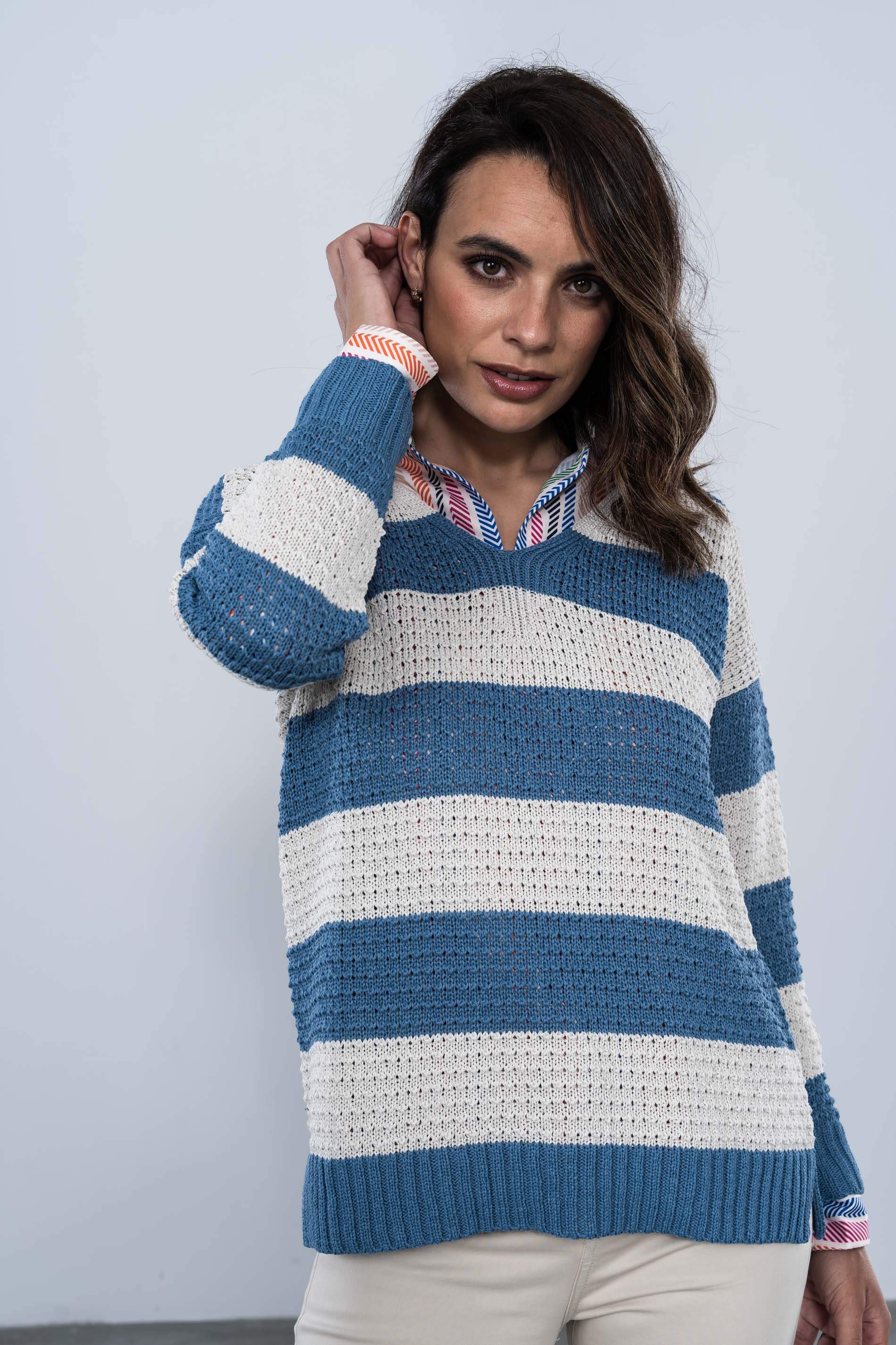 JERSEY RAYAS CALADOS INDIGO