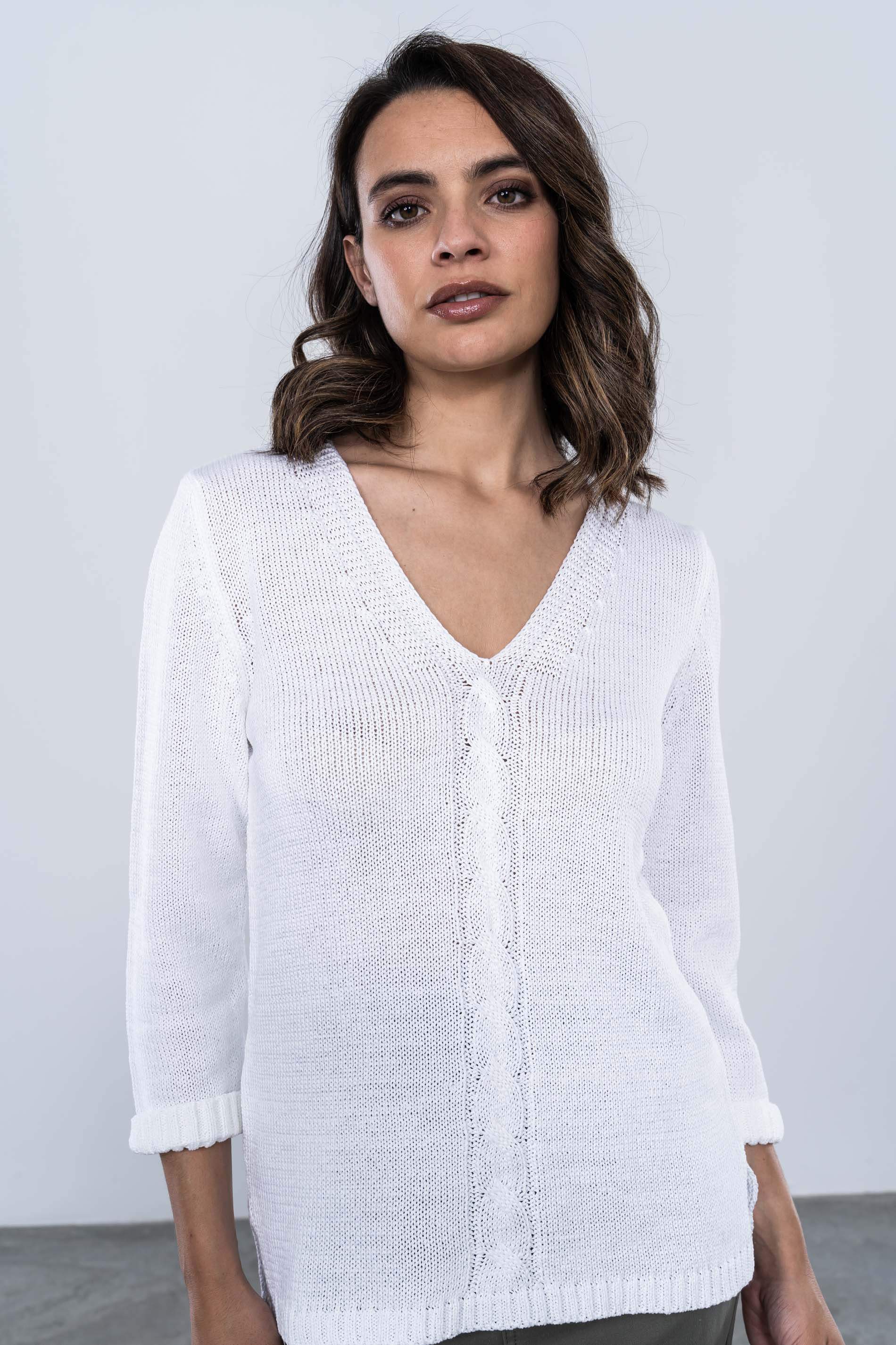 JERSEY TRENZAS BLANCO