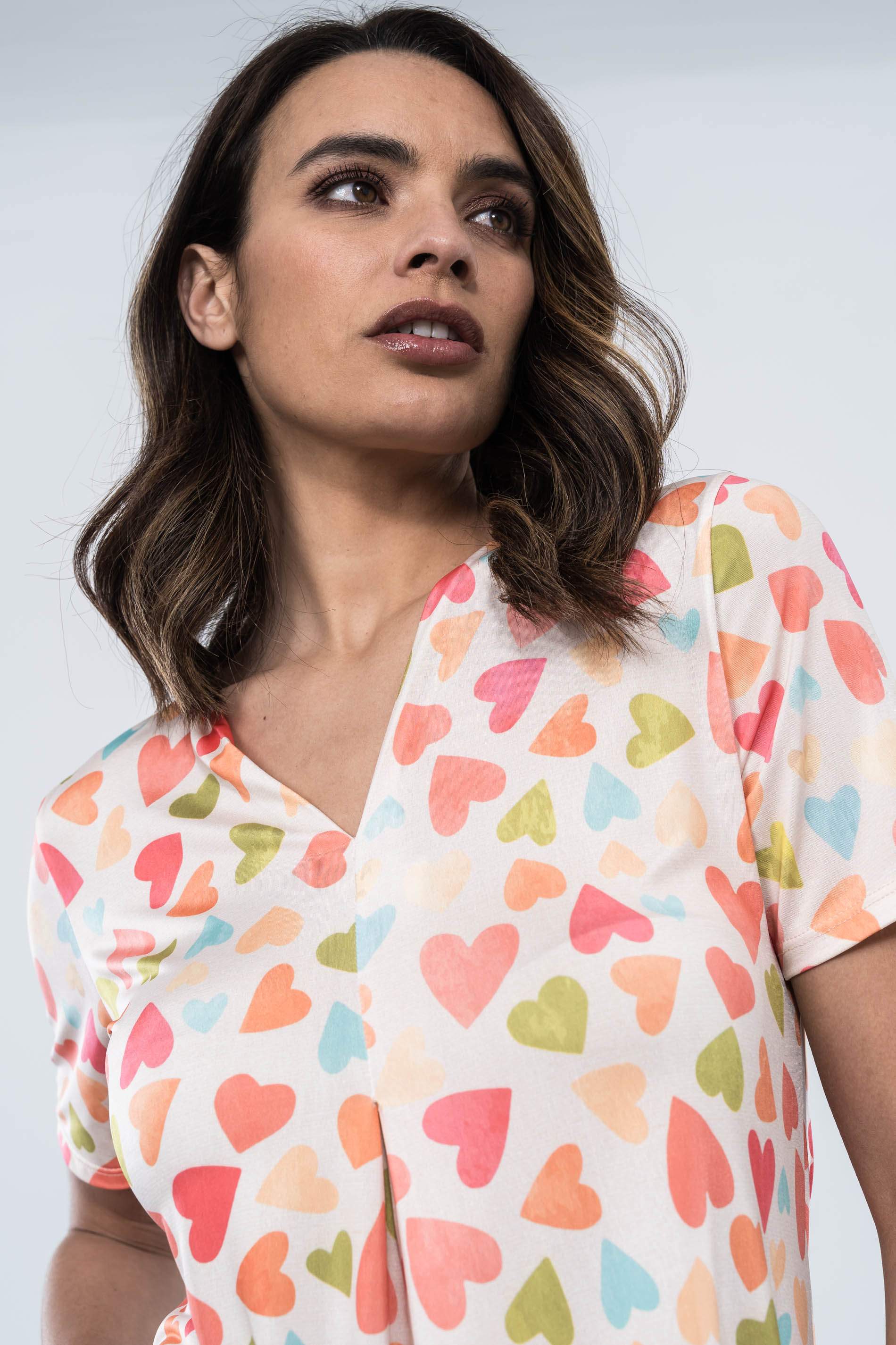 CAMISETA FUELLE CORAZONES MANGA CORTA