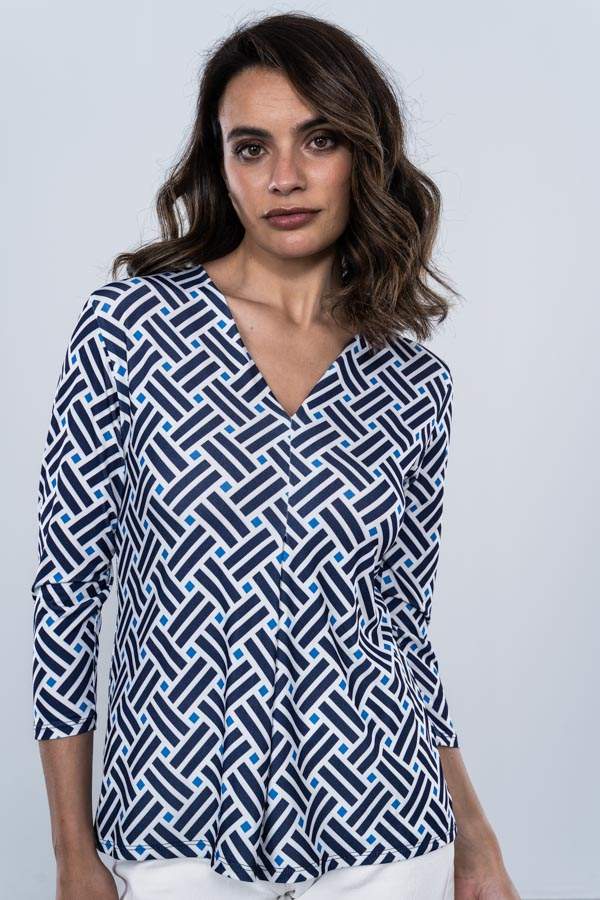 CAMISETA GEOMETRICOS BICOLOR MF