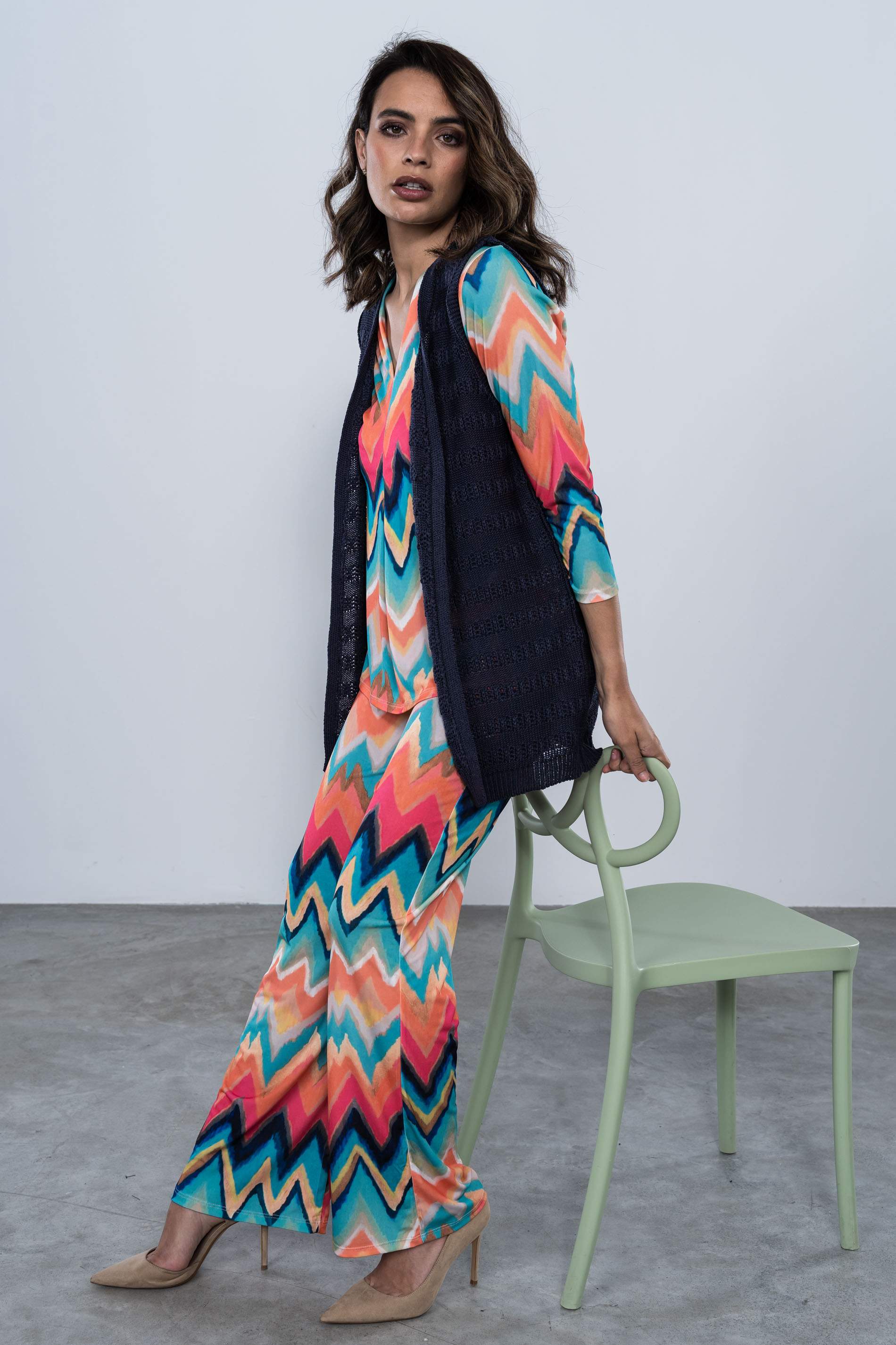 CAMISETA ZIG ZAG COLORES MANGA FRANCESA