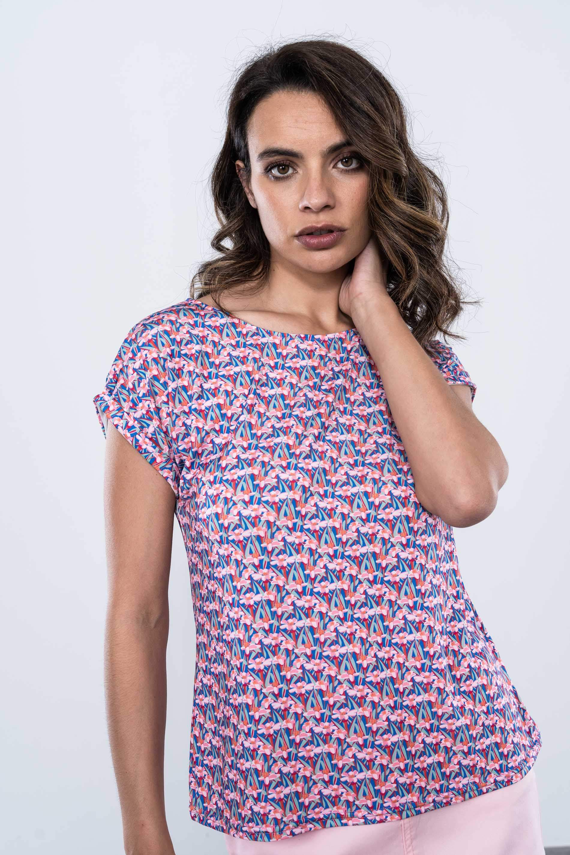 CAMISETA MINI PETALOS COLORES