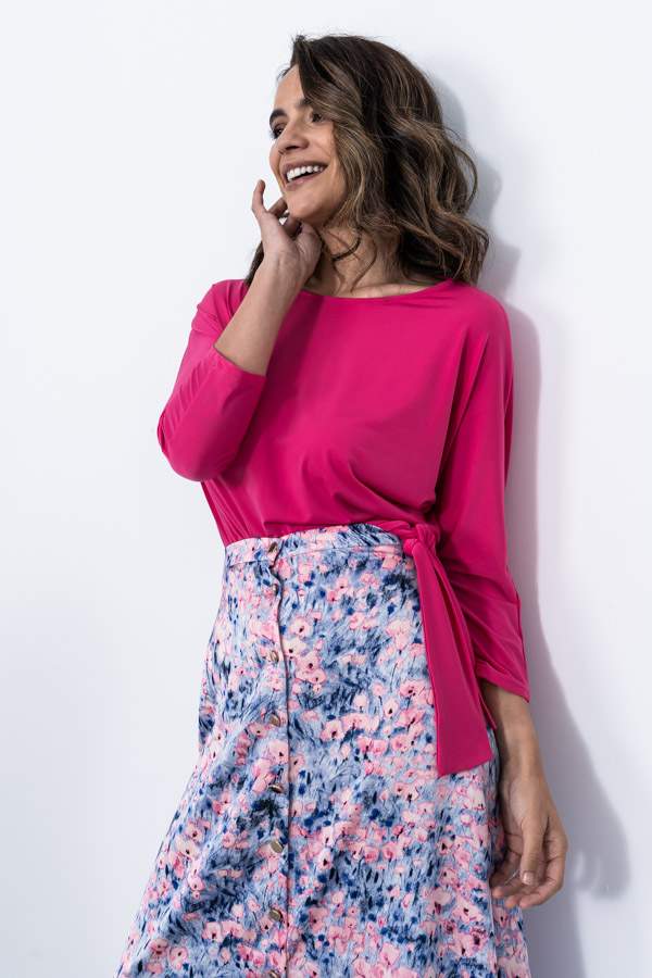 CAMISETA LAZADA CADERA FUCSIA
