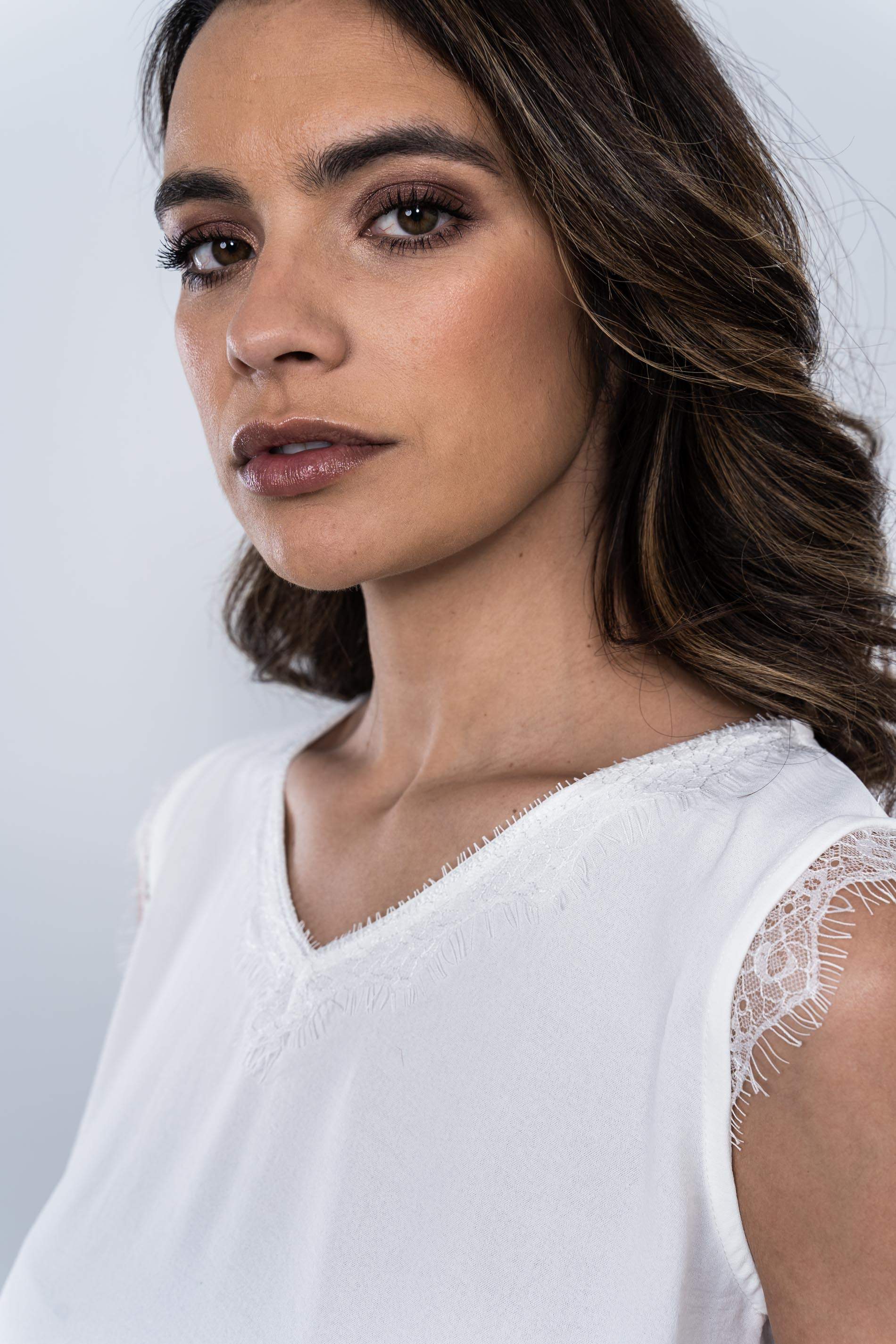 BLUSA COMBINADA ENCAJE BLANCA