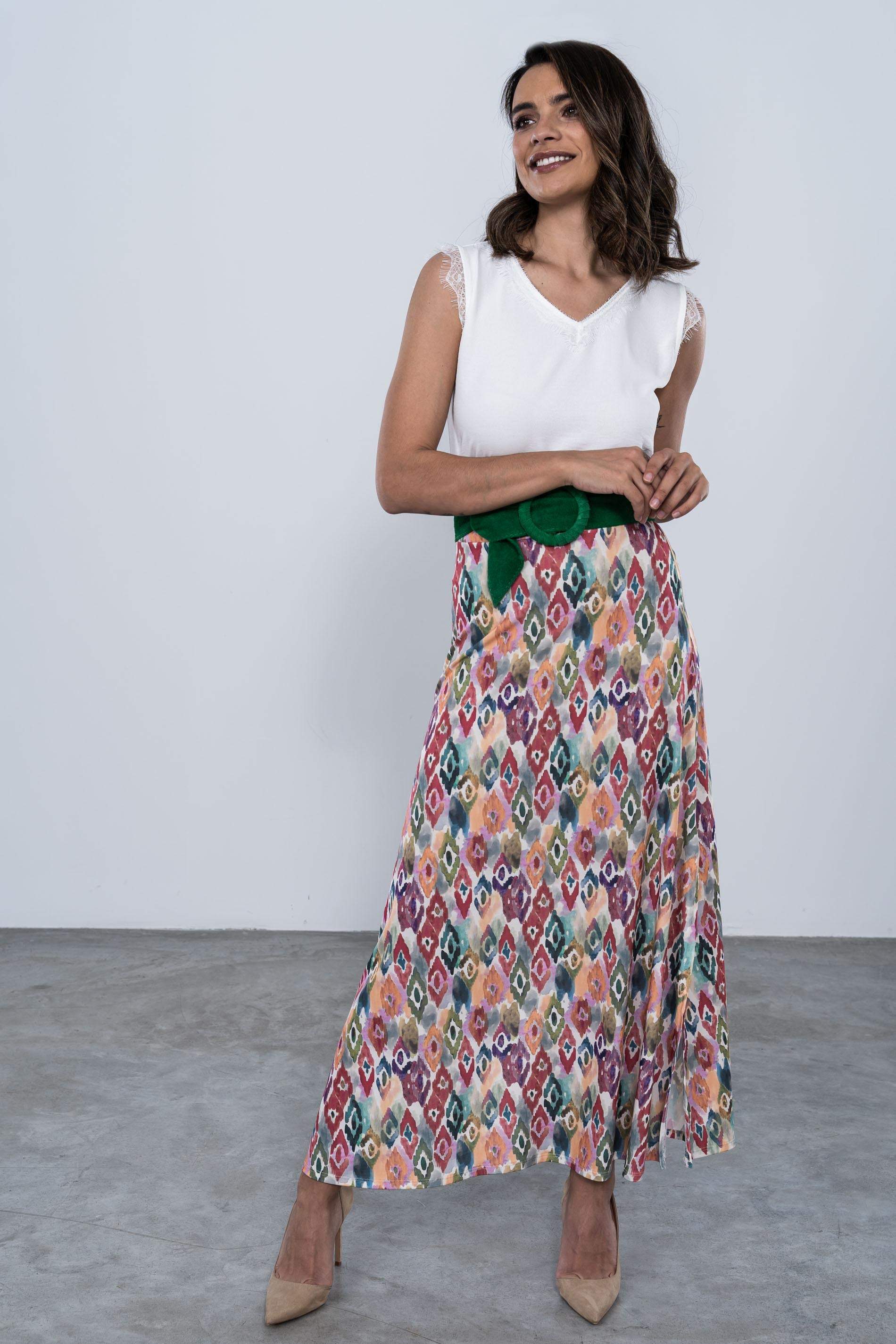 BLUSA COMBINADA ENCAJE BLANCA
