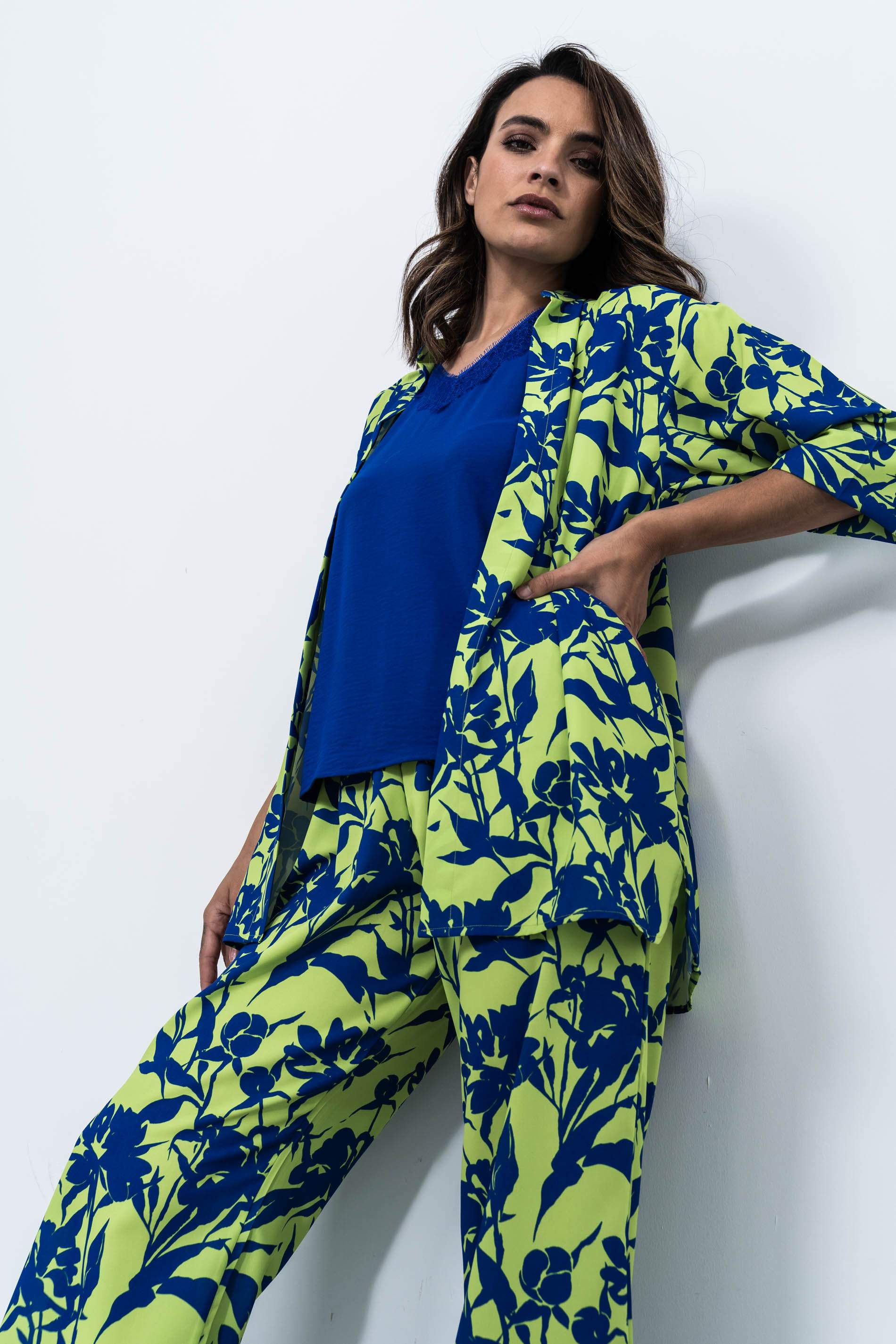 BLUSA COMBINADA ENCAJE TINTA