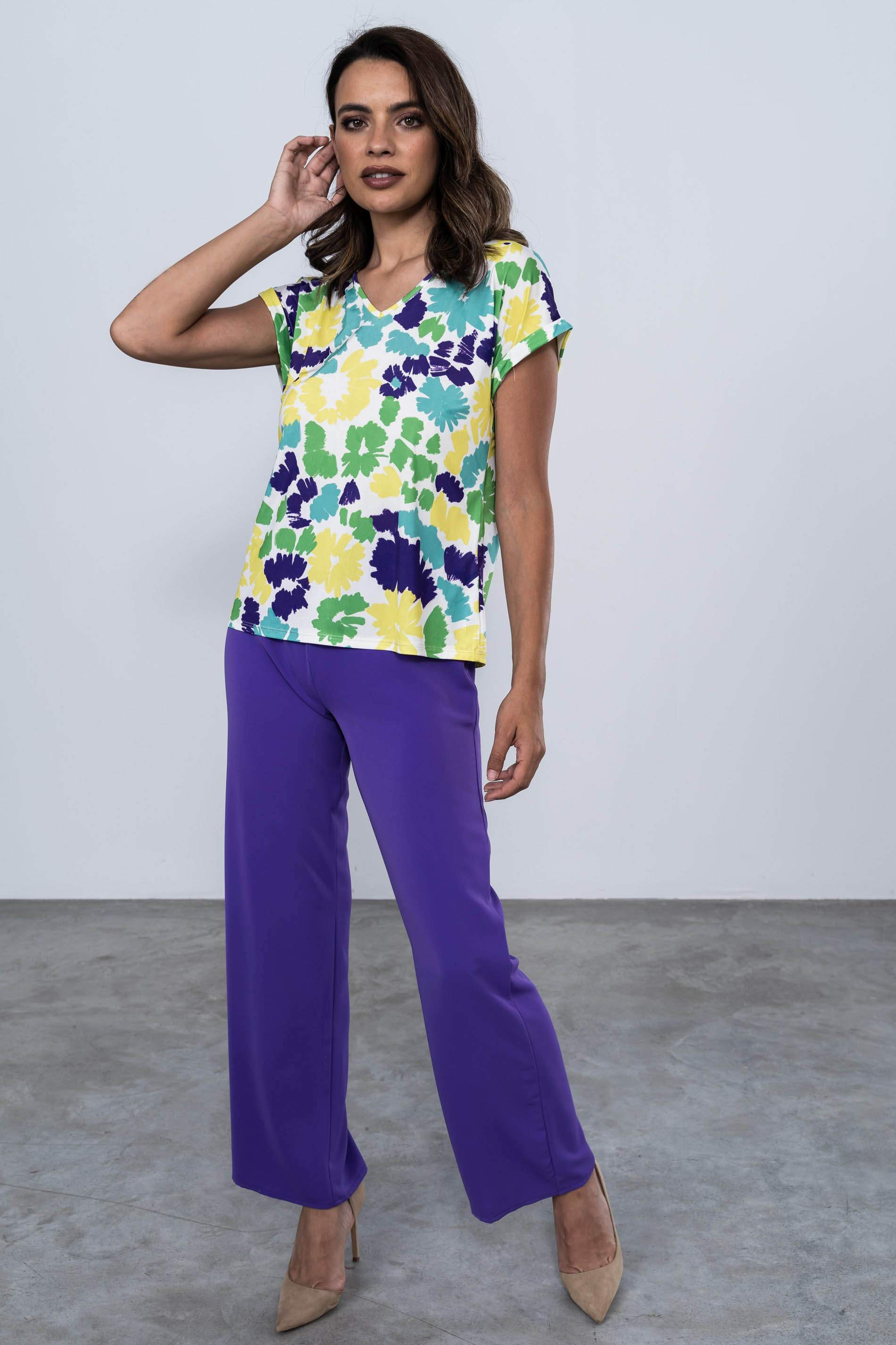 CAMISETA FLOR PINCELADAS