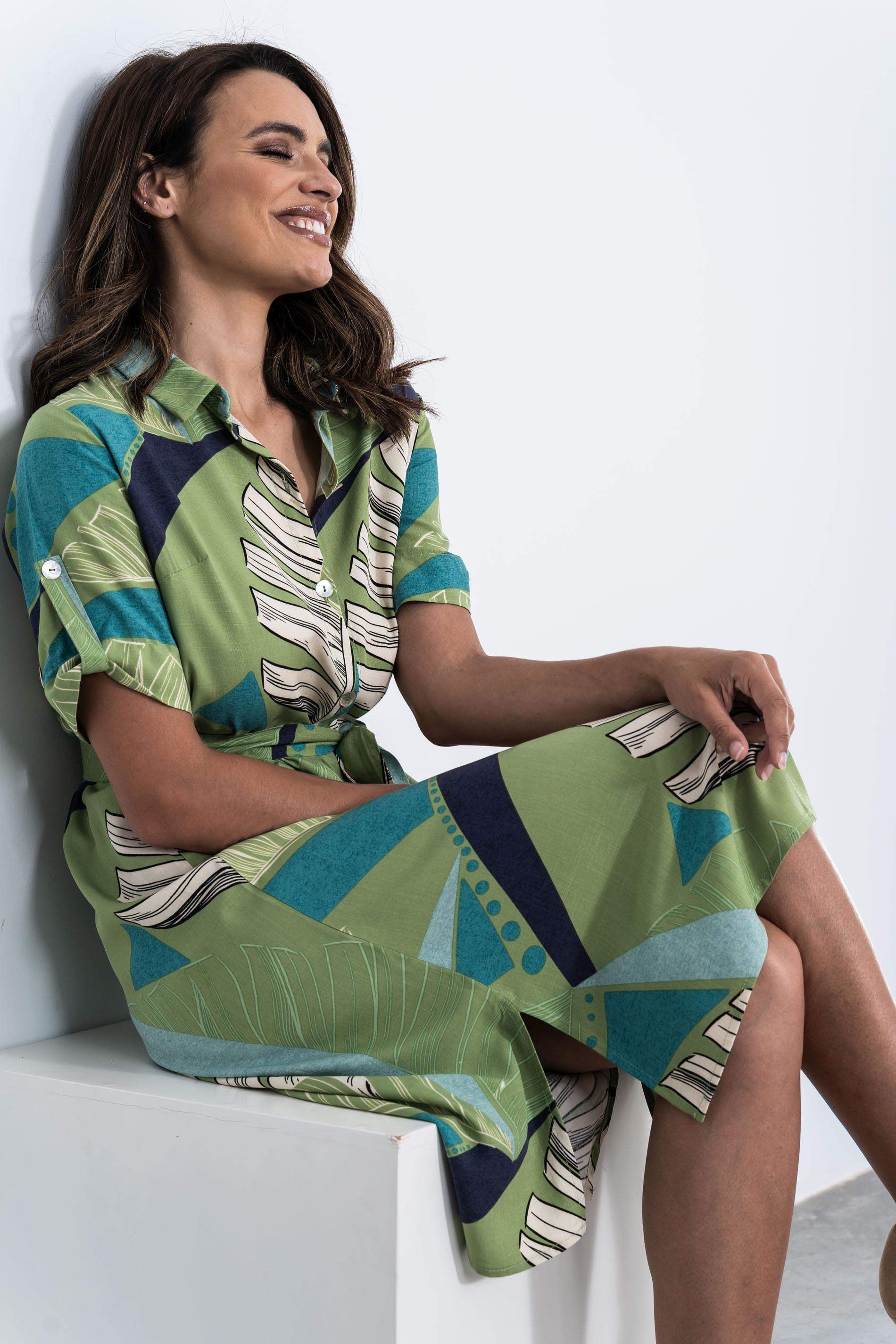 VESTIDO ESTAMPADO TROPICAL