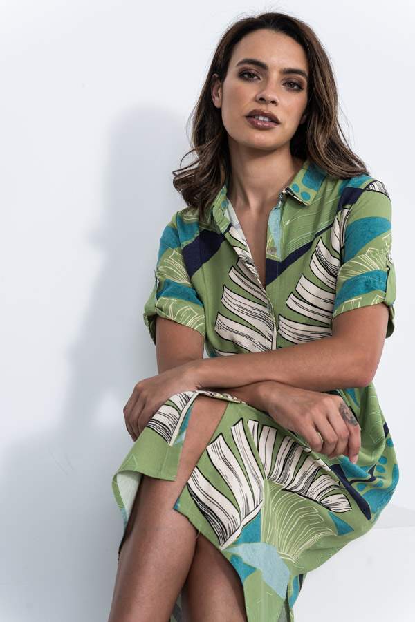 VESTIDO ESTAMPADO TROPICAL