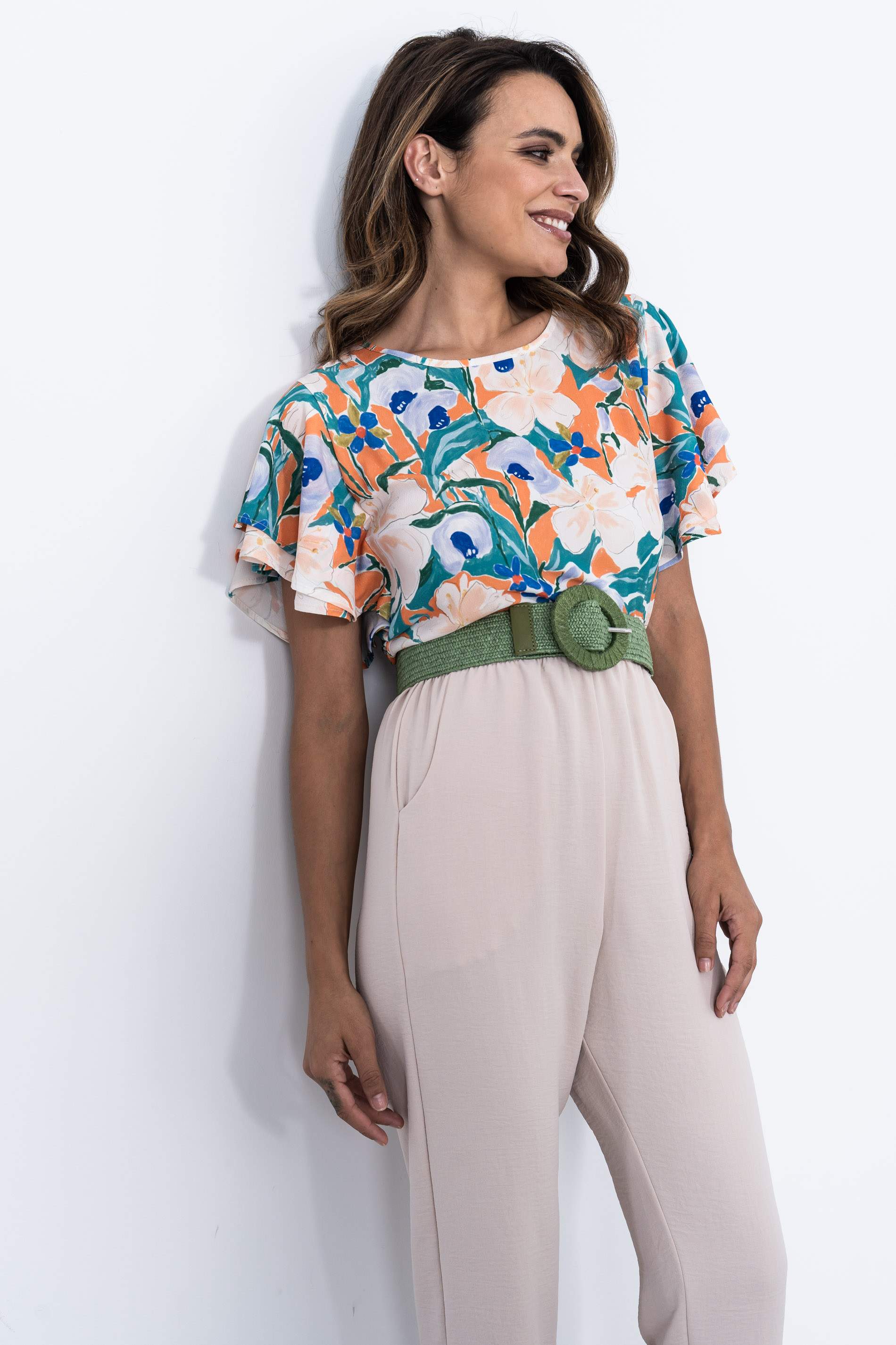 BLUSA MANGA CAPAS FLORAL