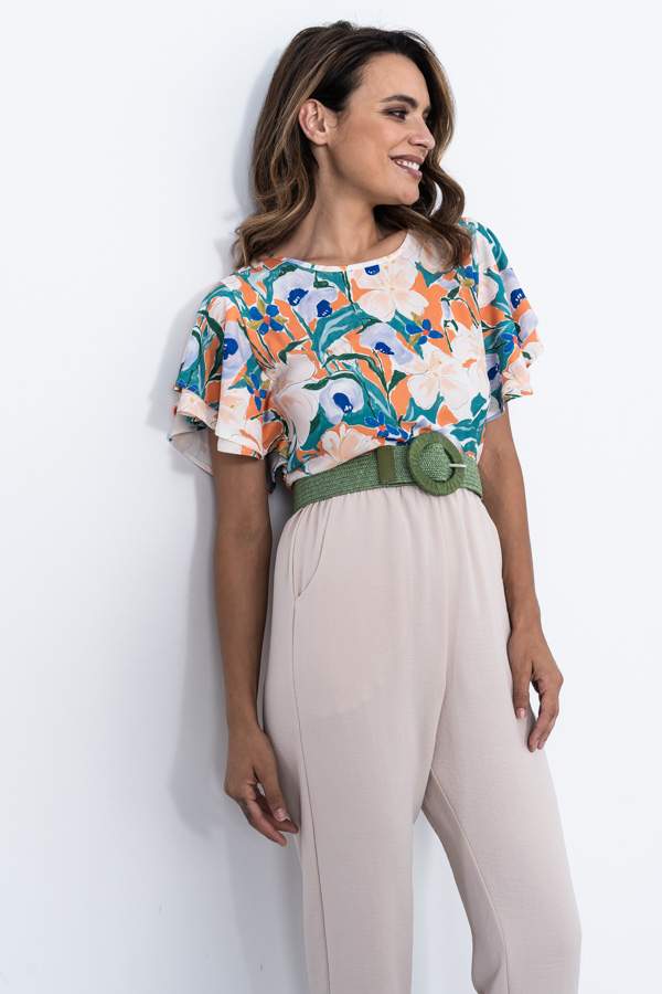 BLUSA MANGA CAPAS FLORAL