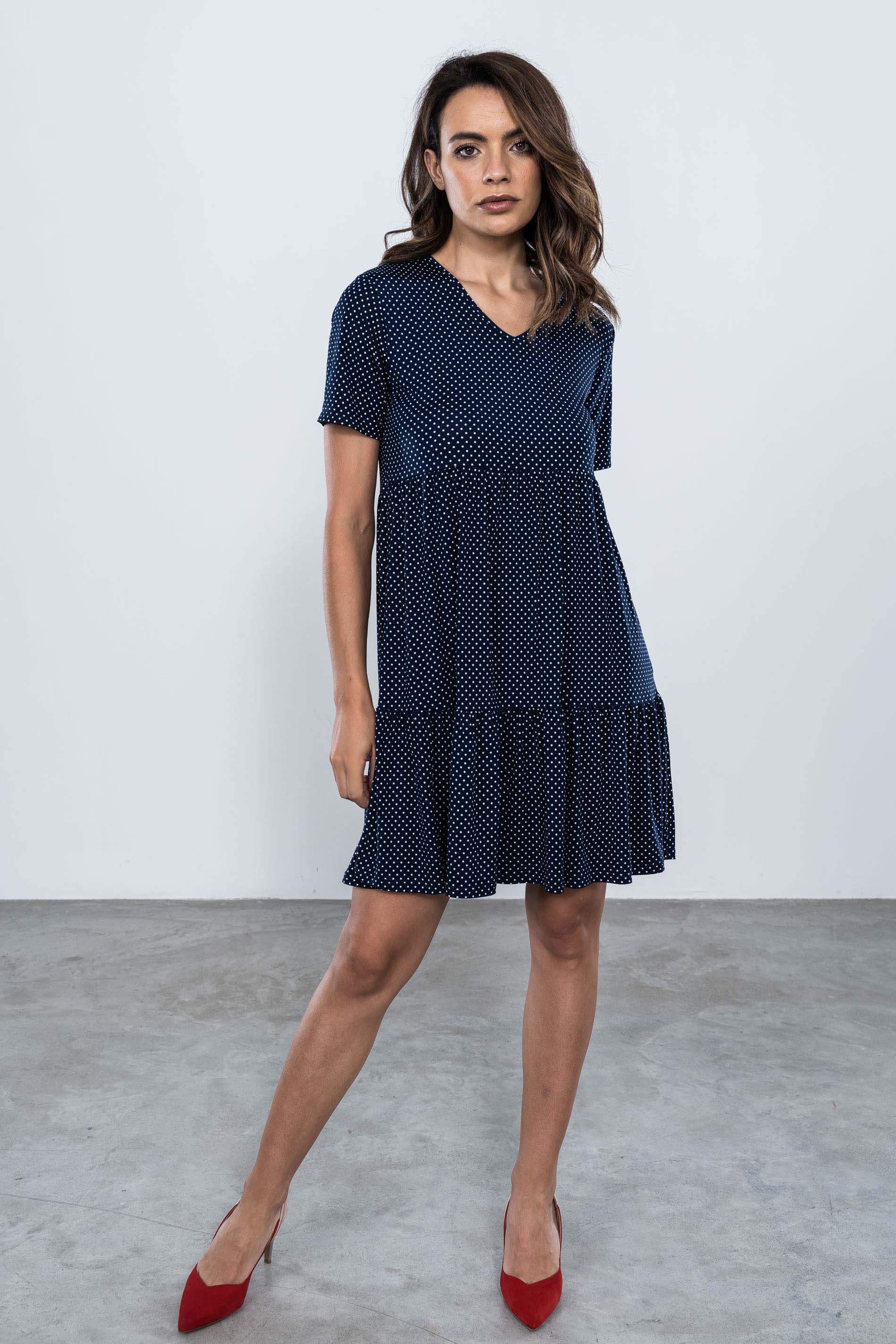 VESTIDO PUNTO CORTES TOPITOS