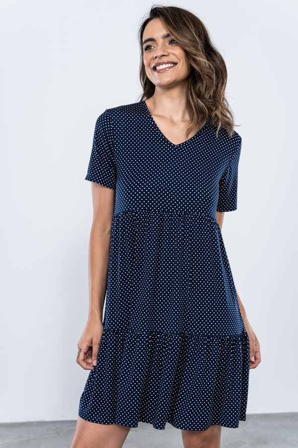 VESTIDO PUNTO CORTES TOPITOS