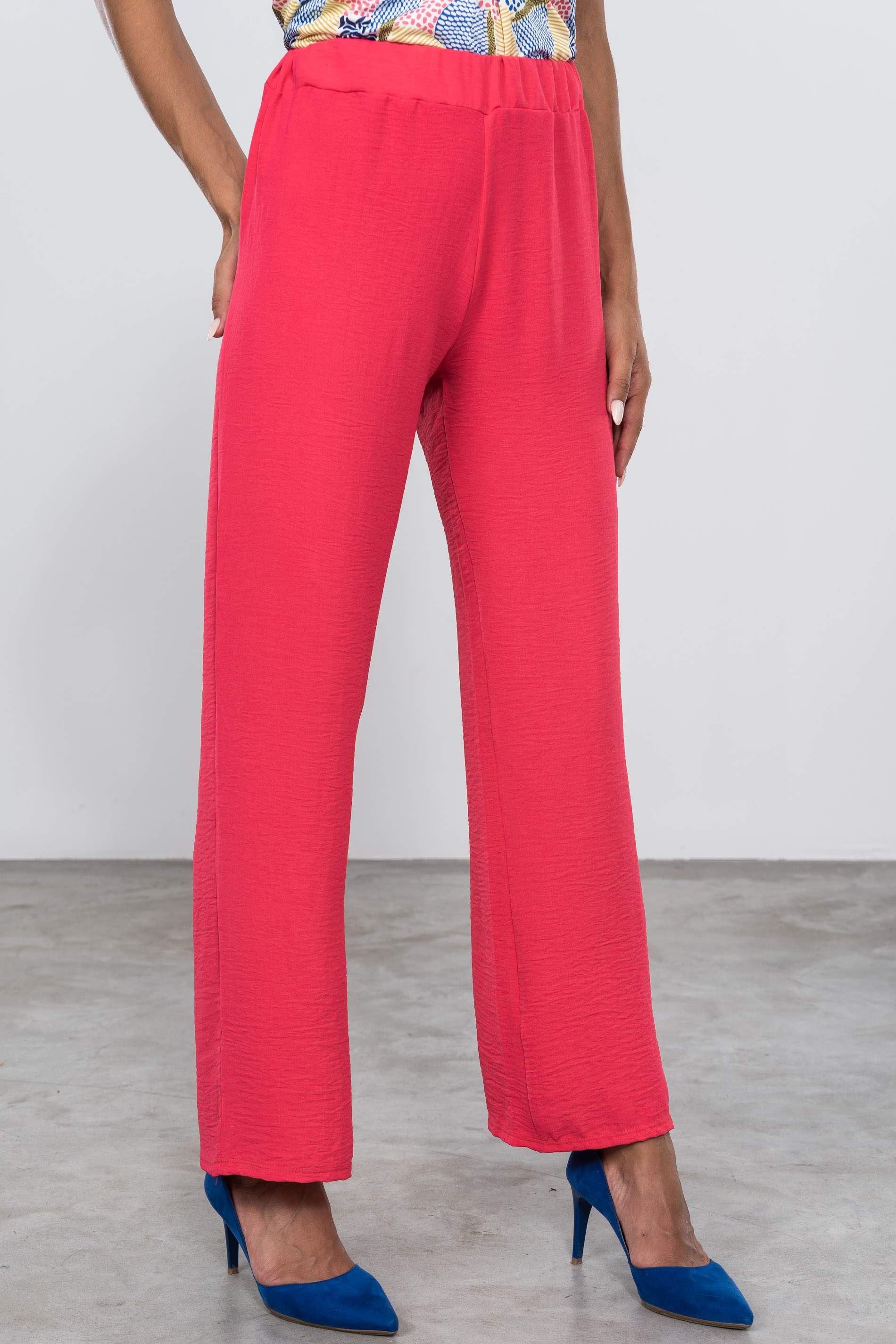 PANTALON FLUIDO GOMA FRESA.