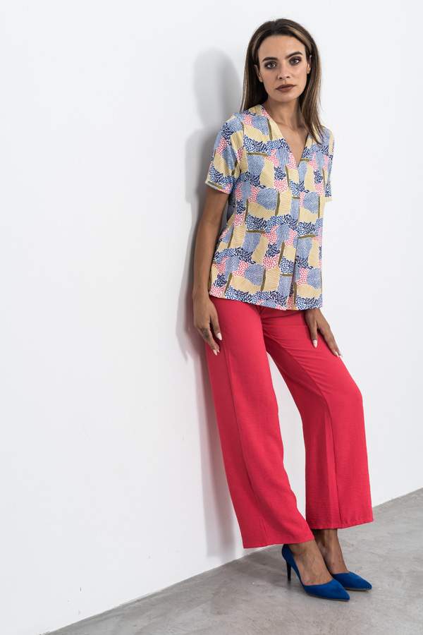PANTALON FLUIDO GOMA FRESA.