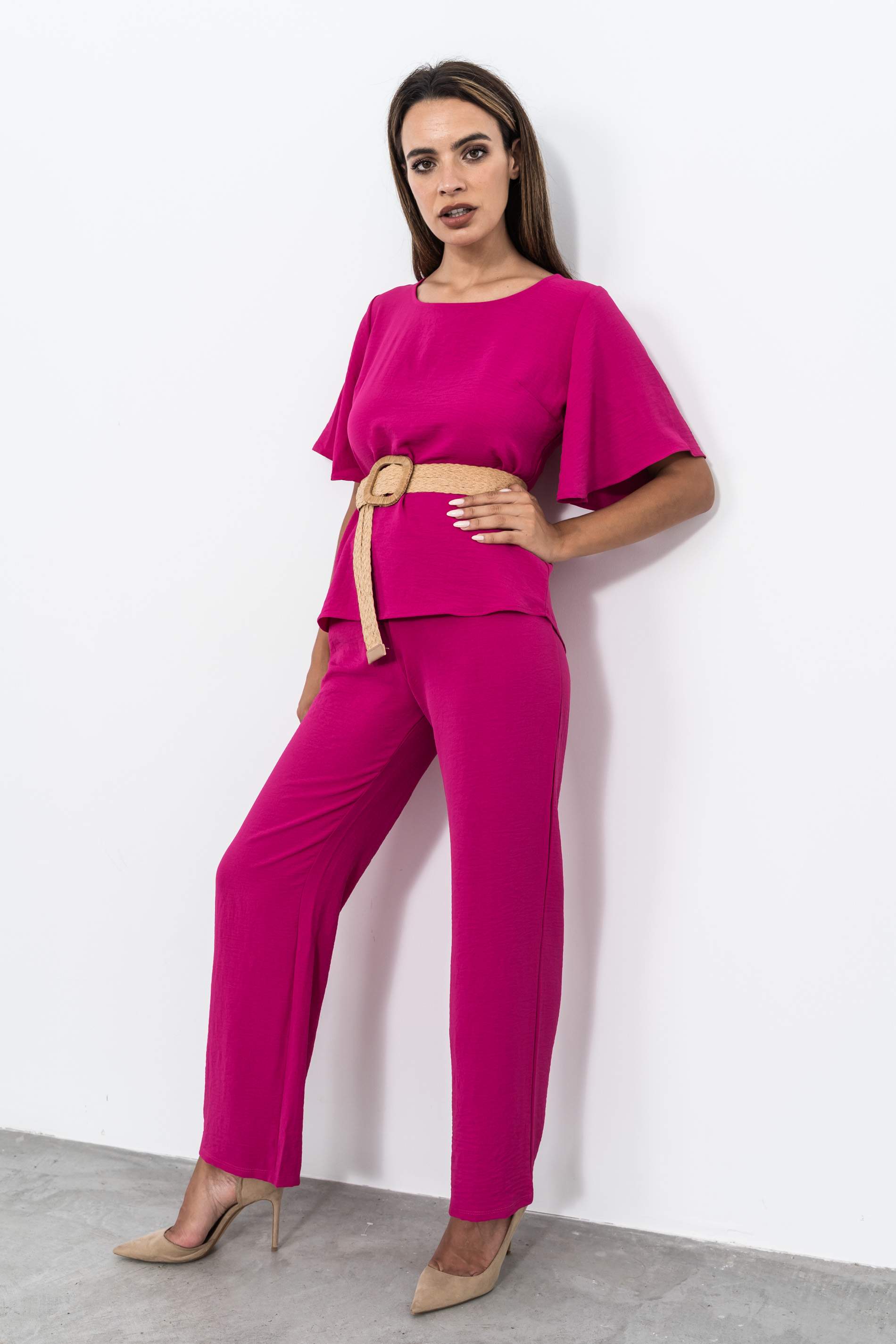 PANTALON FLUIDO COMA BUGANVILLA.