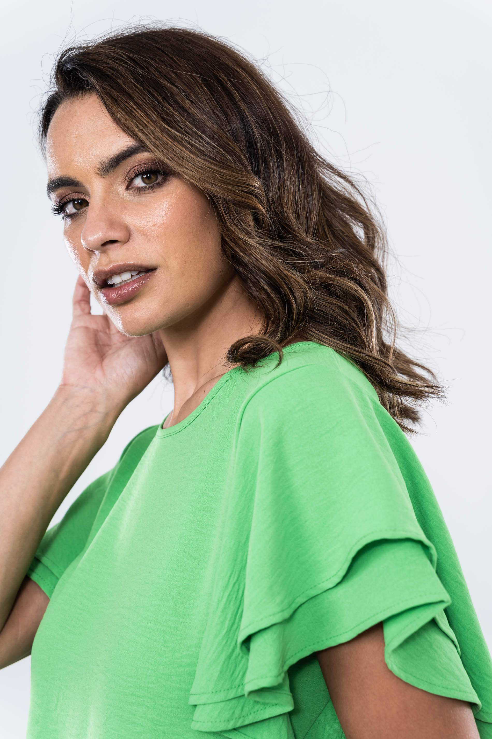 BLUSA MANGAS DOBLE CAPA