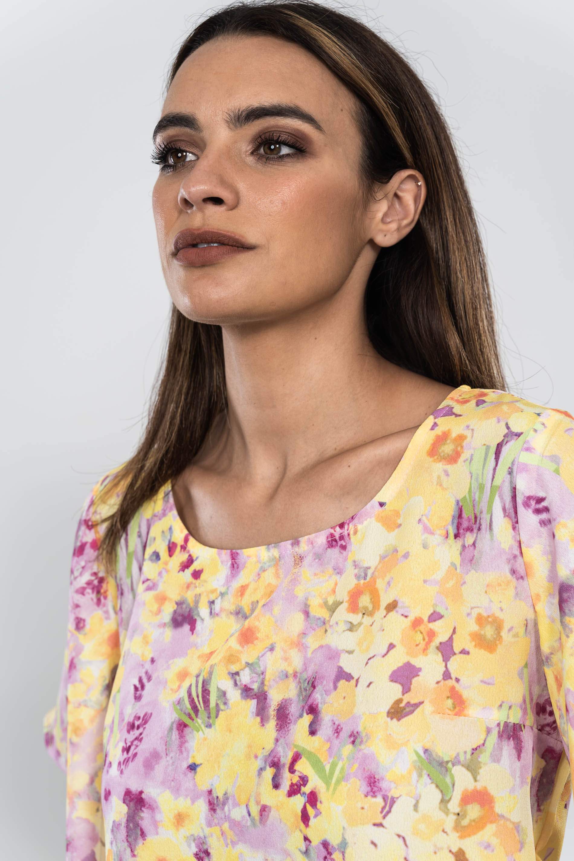 BLUSA MANGA CAPA FLORAL
