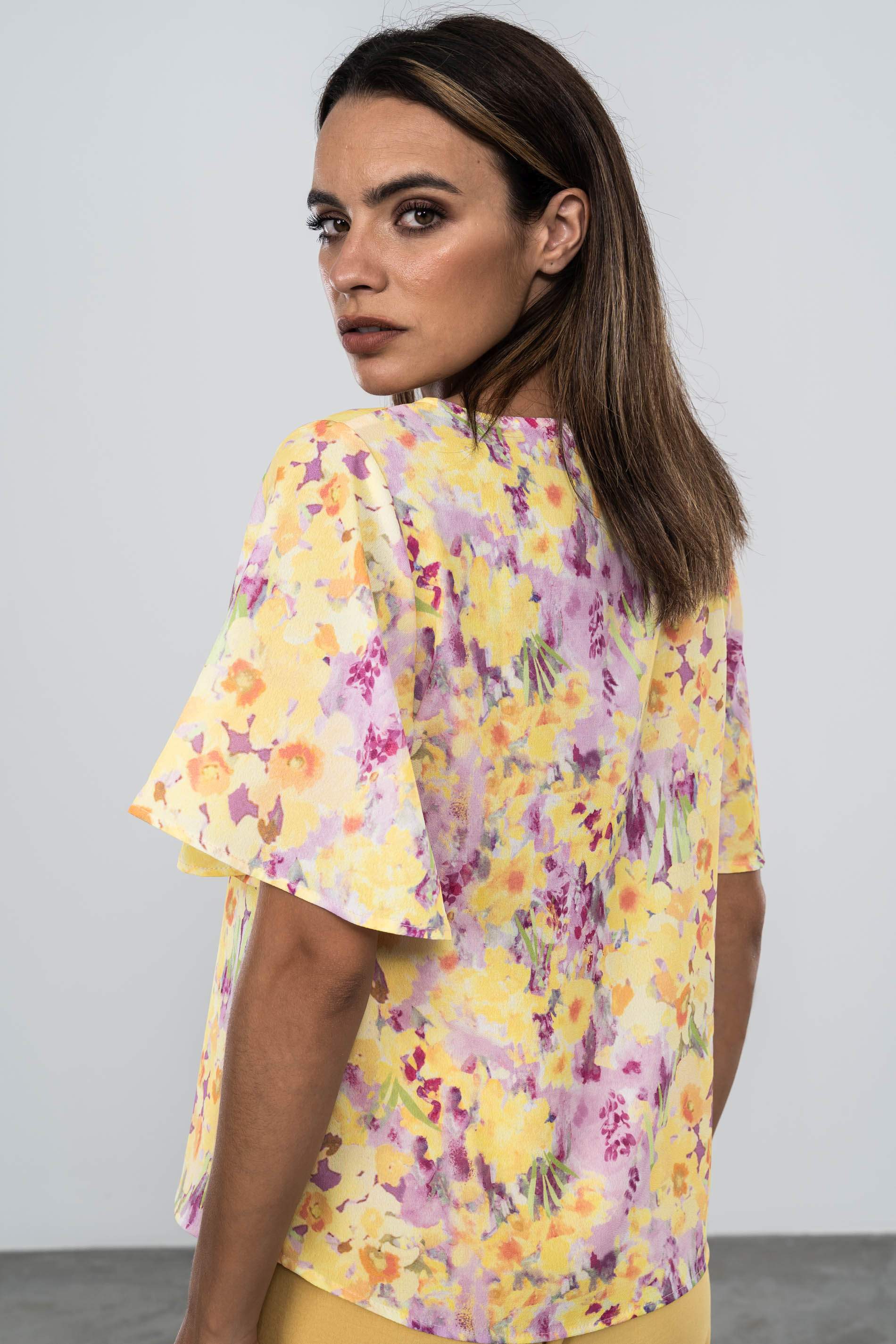 BLUSA MANGA CAPA FLORAL