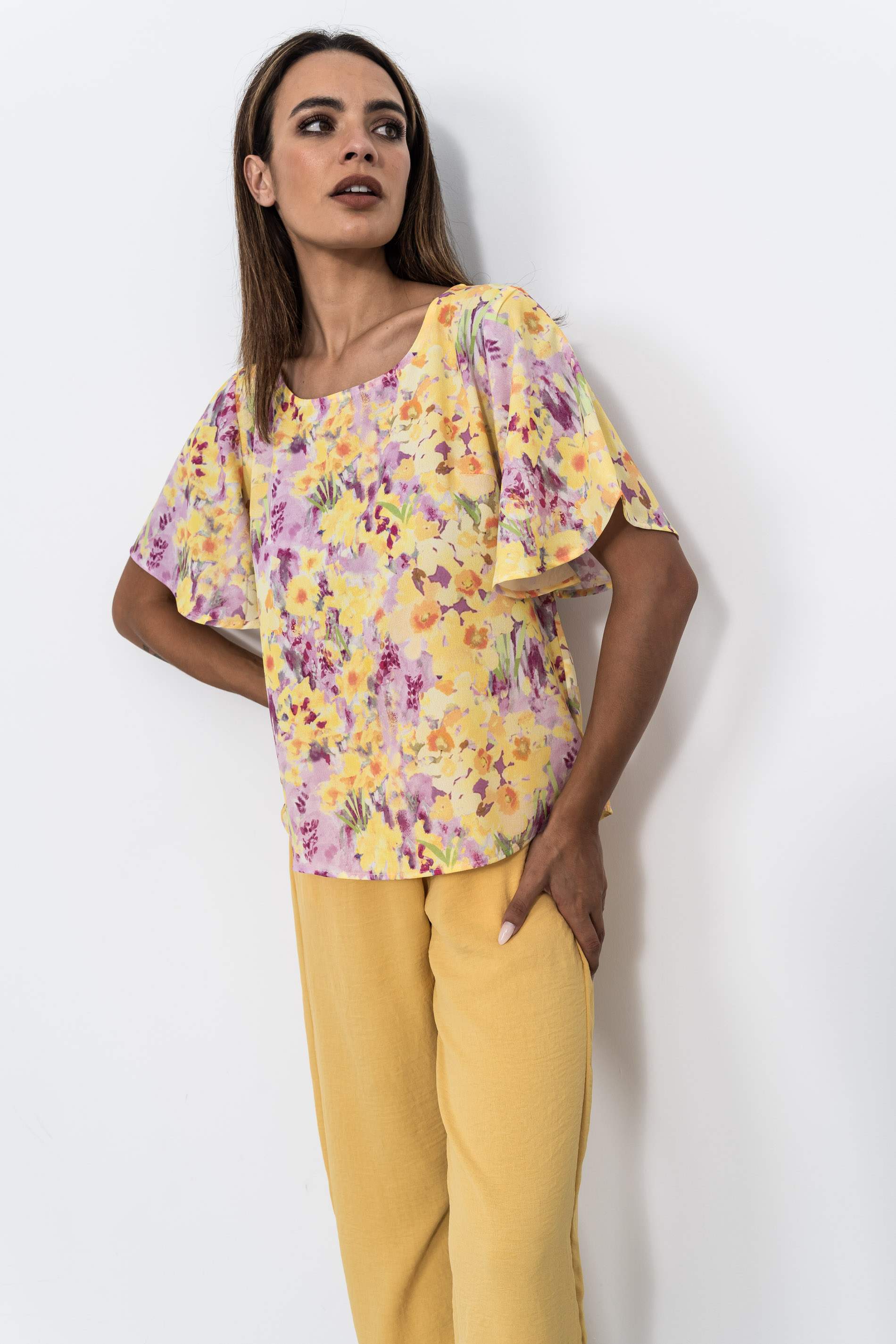 BLUSA MANGA CAPA FLORAL