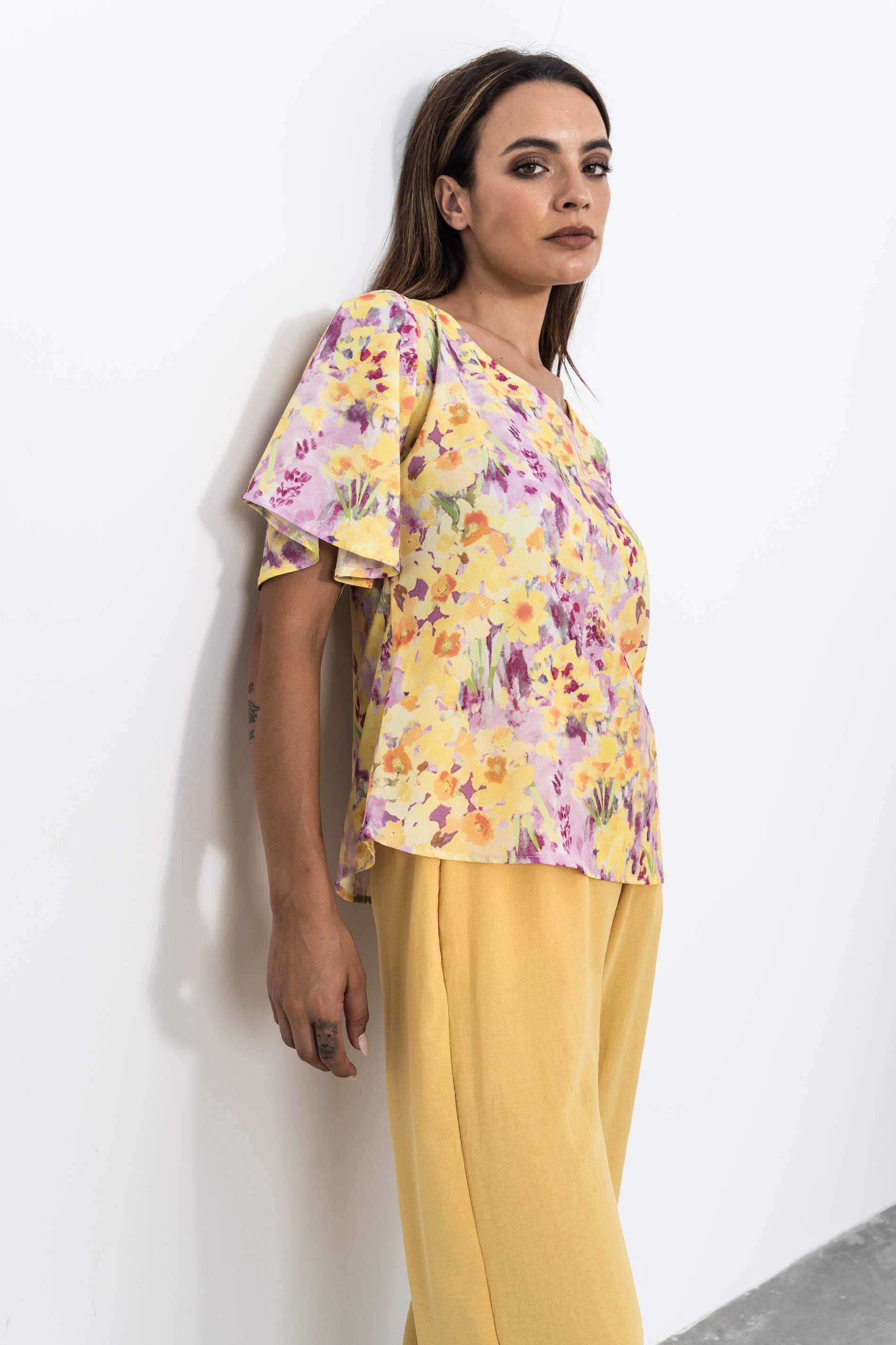 BLUSA MANGA CAPA FLORAL