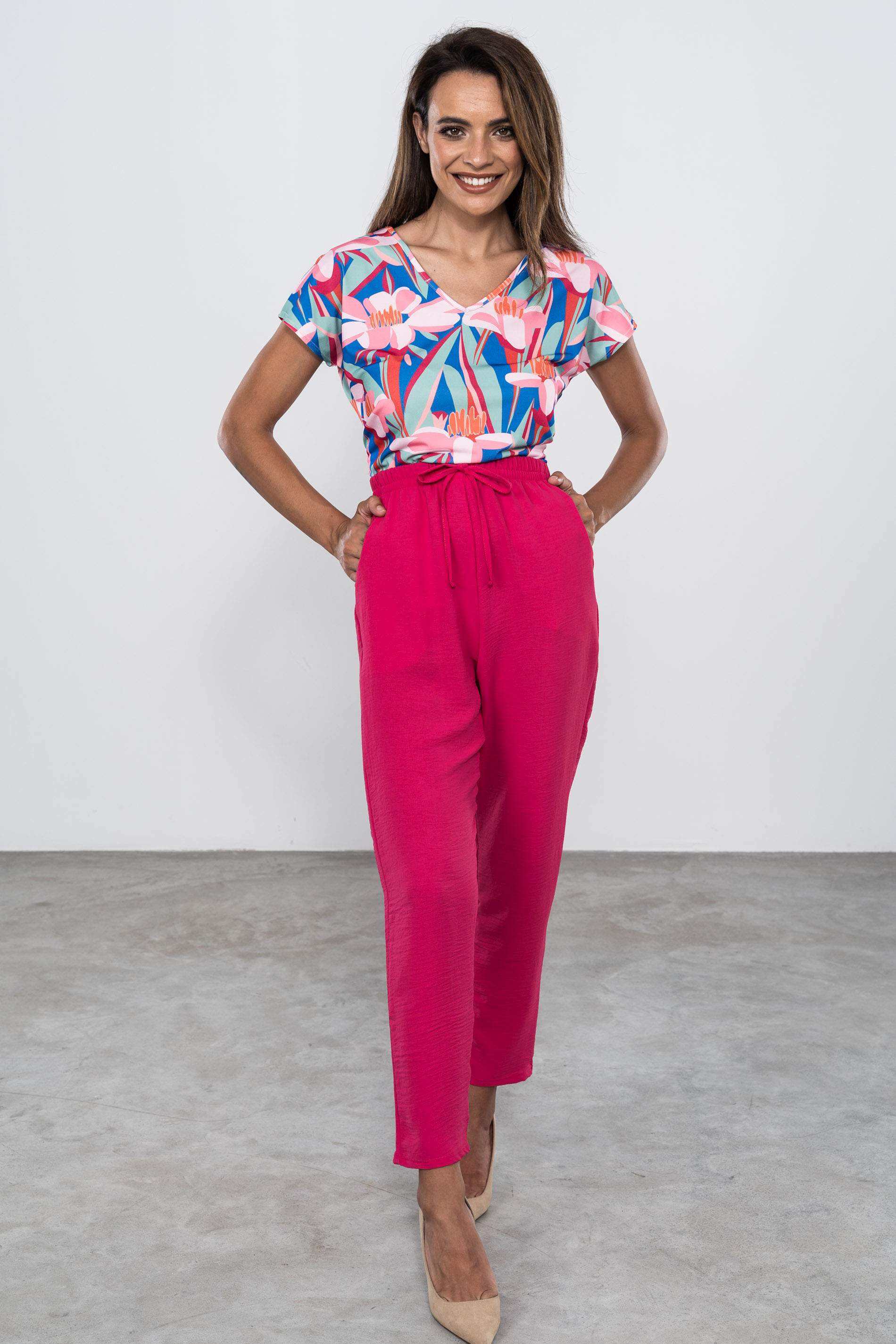PANTALON HOLGADO BASICO FUCSIA